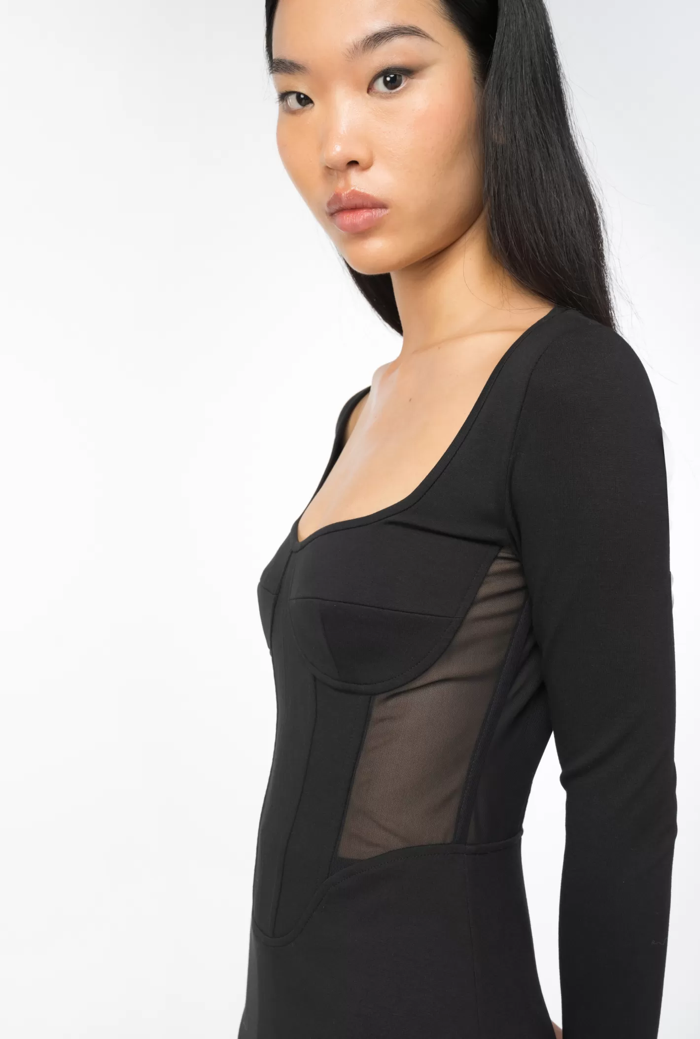 Pinko Abito longuette bustier NERO LIMOUSINE Best Sale