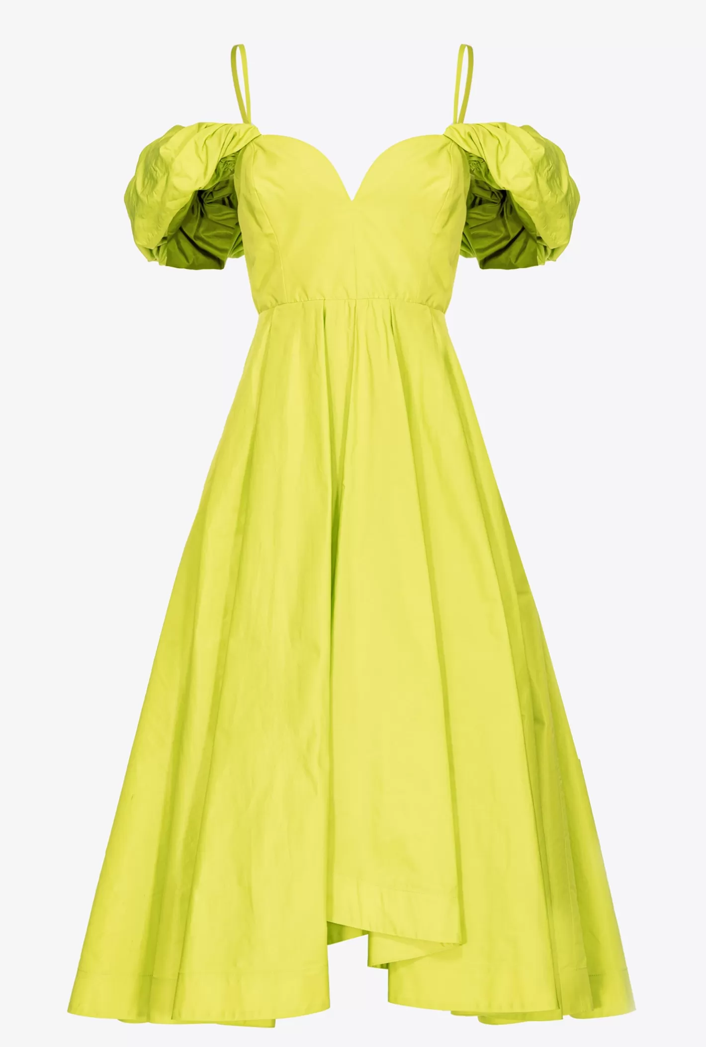 Pinko Abito midi in taffetà GIALLO  LIME Flash Sale