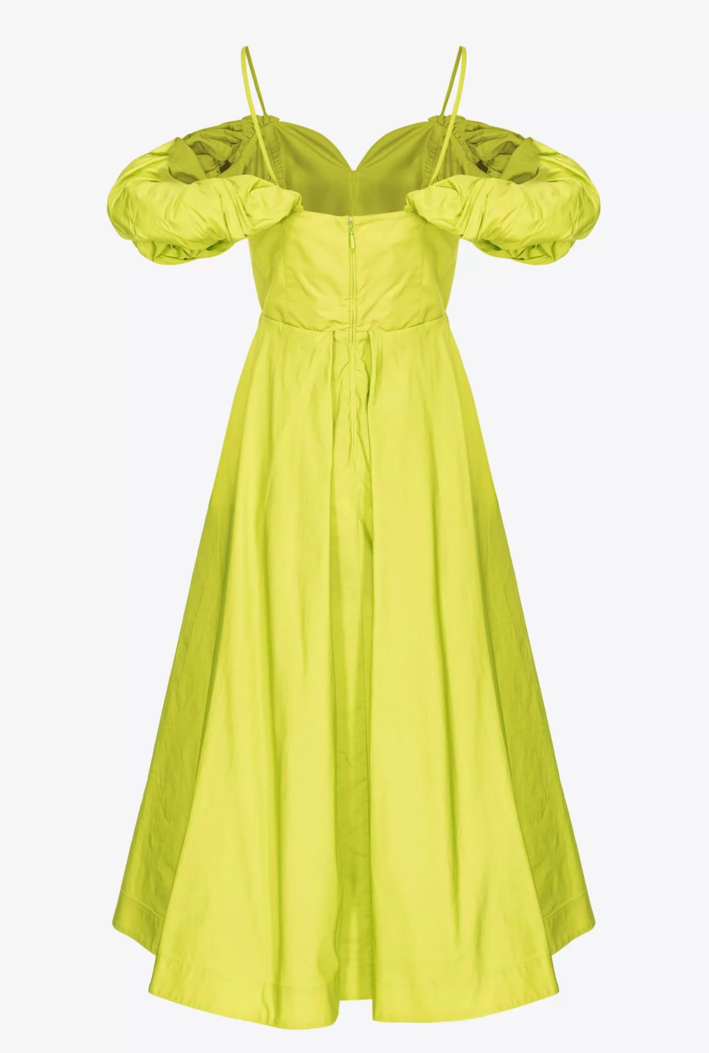 Pinko Abito midi in taffetà GIALLO  LIME Flash Sale