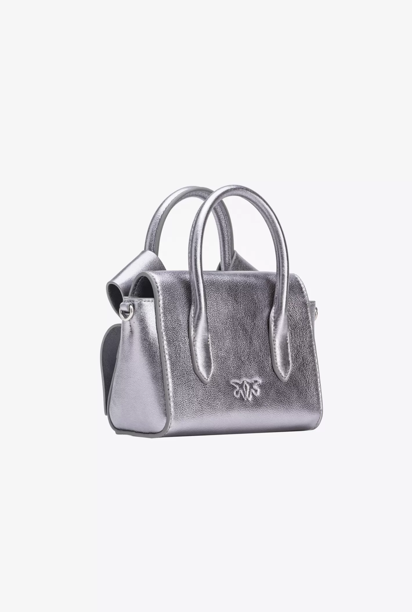 Pinko Baby Purse Aika laminata ARGENTO-OLD SILVER Flash Sale