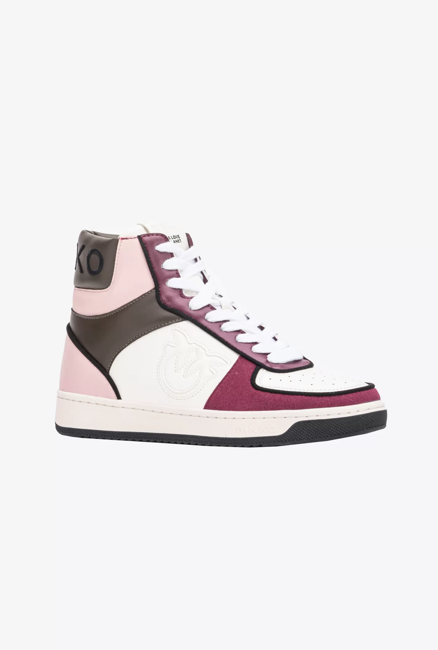 Pinko Basket Sneakers alte | ACBC MULTI.BIANCO/BORDEAUX/ROSA Store