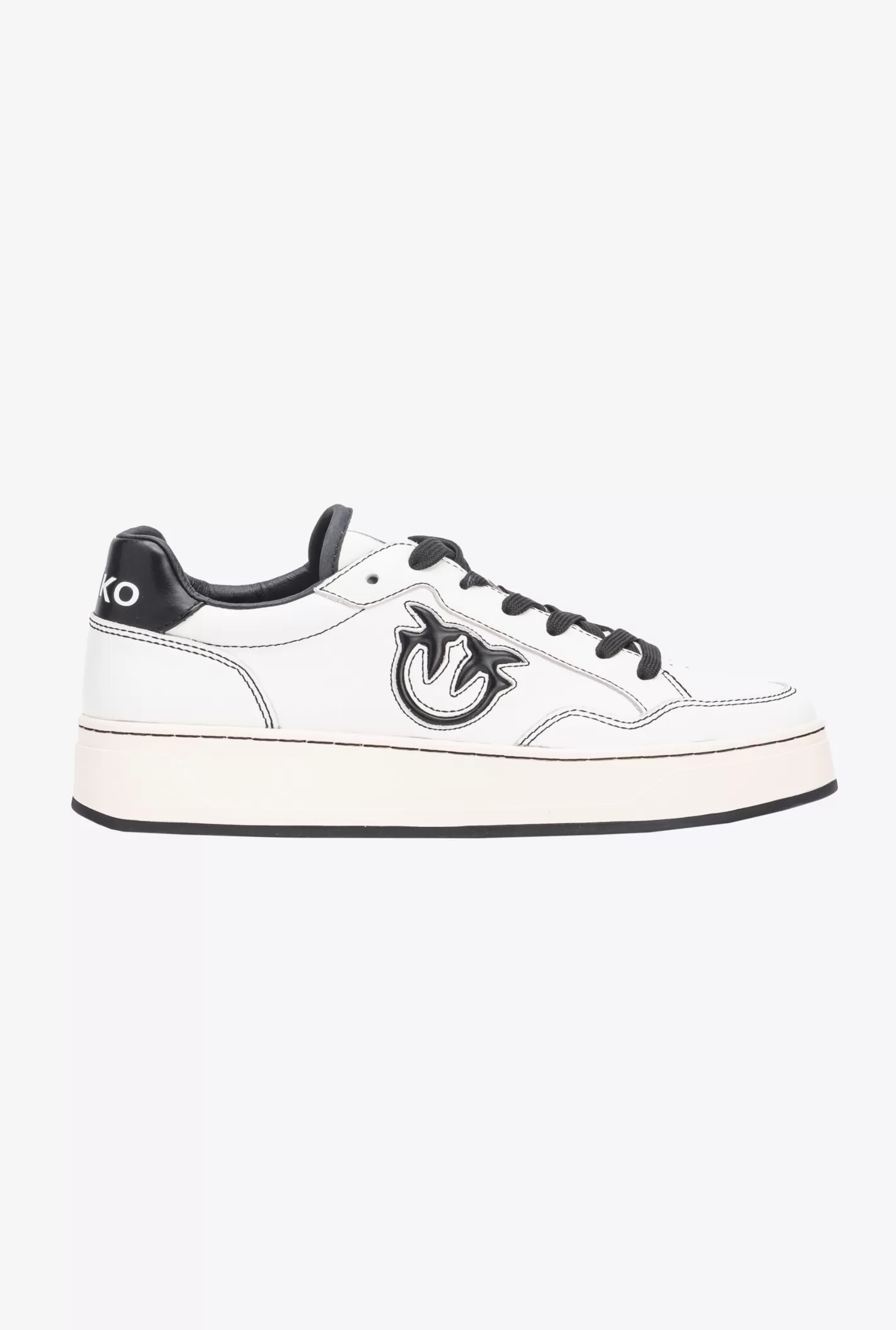 Pinko Basket sneakers logo OFF WHITE NERO Fashion