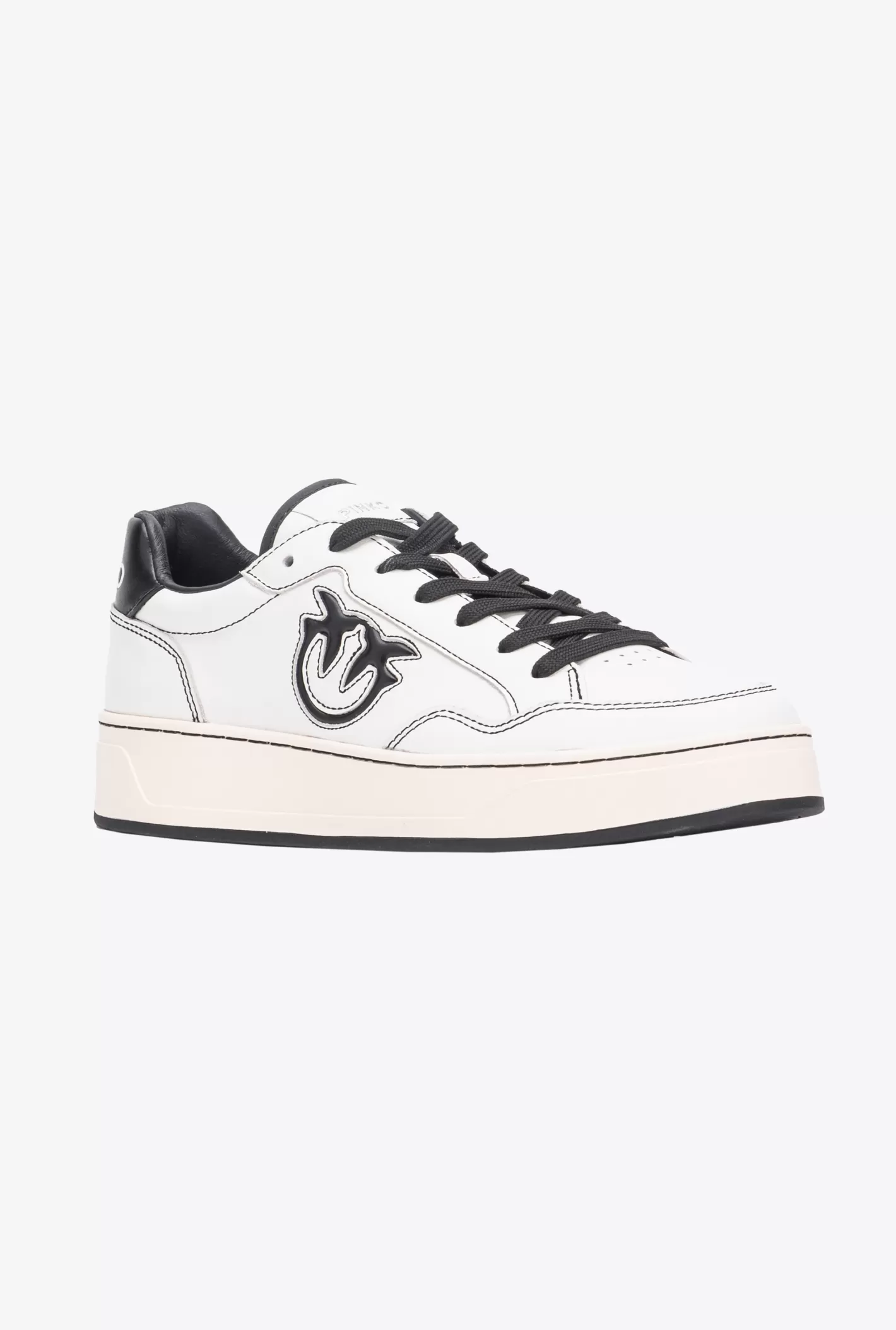 Pinko Basket sneakers logo OFF WHITE NERO Fashion