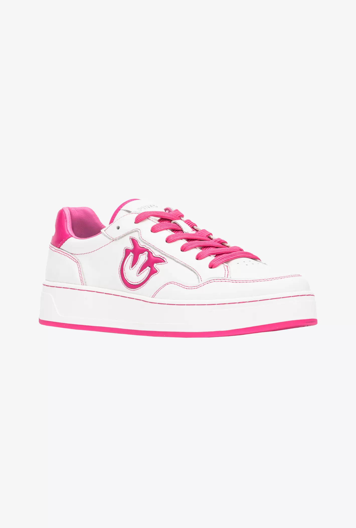 Pinko Basket sneakers logo OFF WHITE/FUXIA Shop