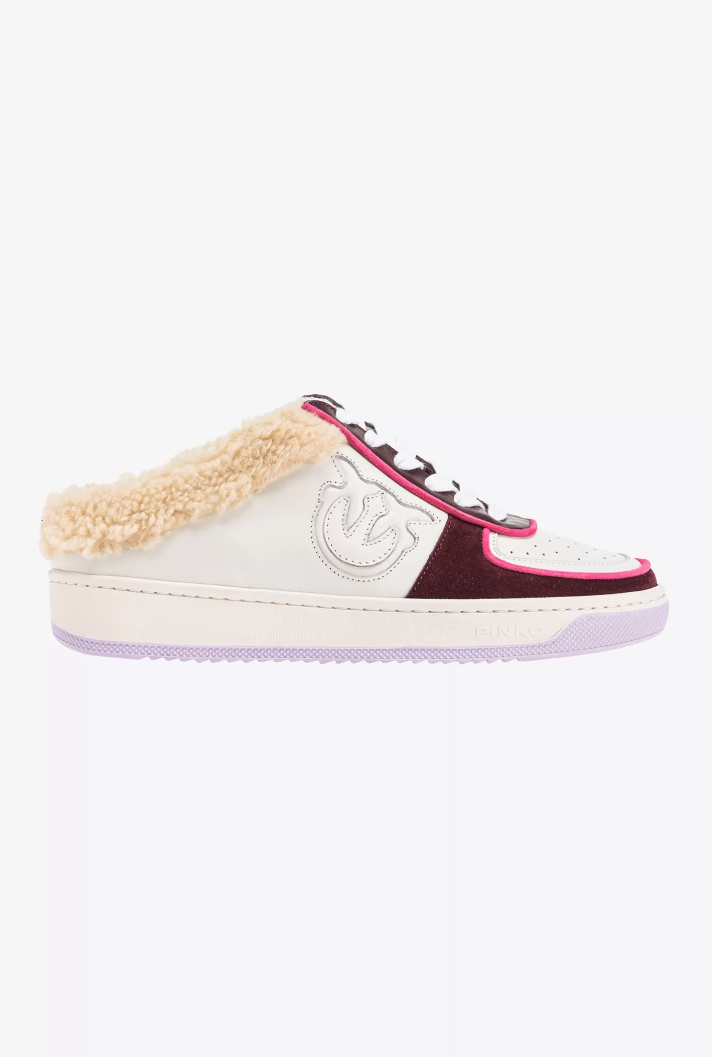 Pinko Basket Sneakers mules | ACBC BIANCO/BORDEAUX/FUXIA Flash Sale