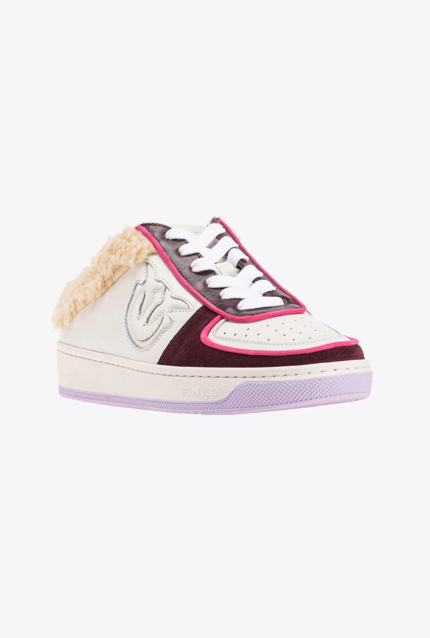 Pinko Basket Sneakers mules | ACBC BIANCO/BORDEAUX/FUXIA Flash Sale