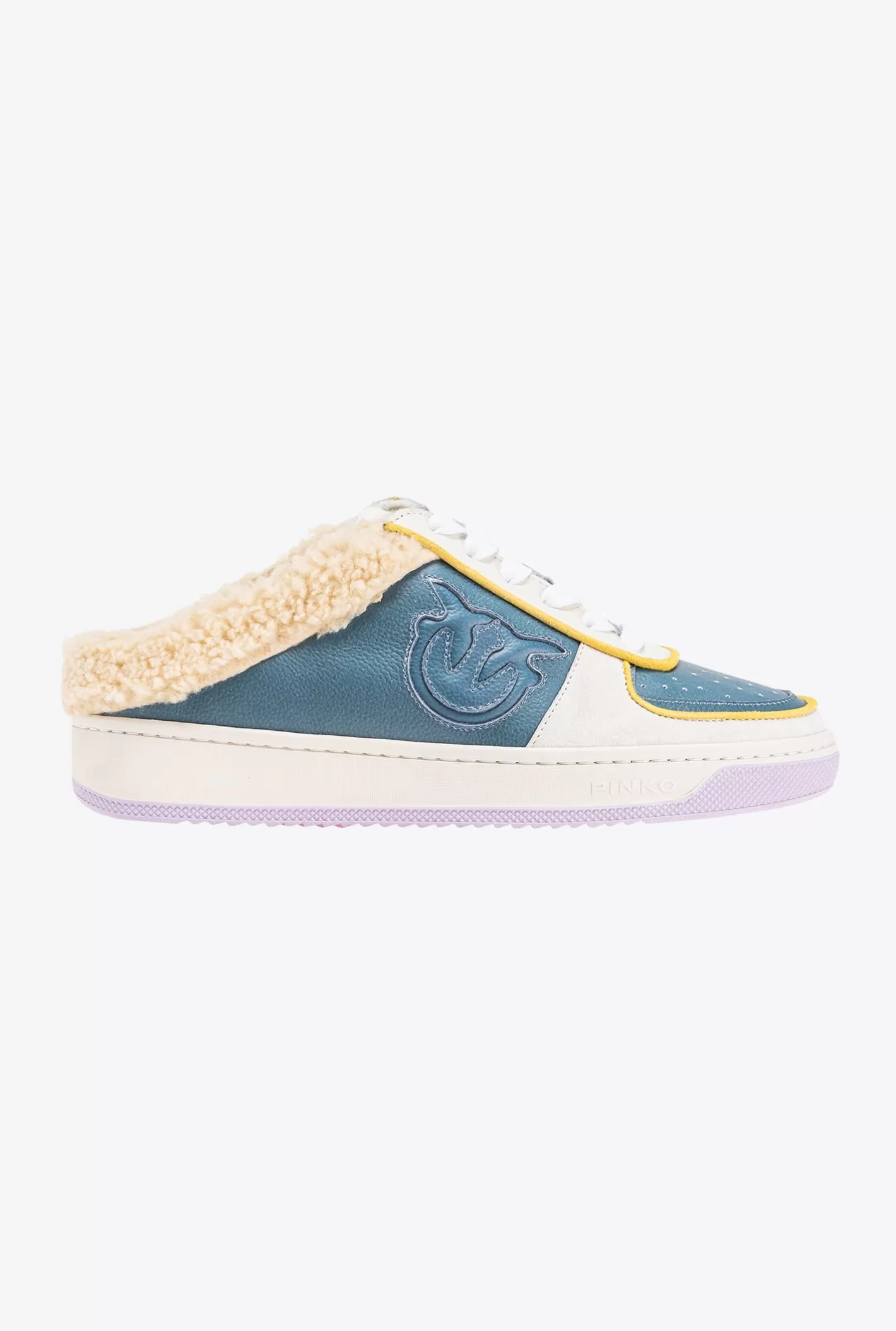 Pinko Basket Sneakers mules | ACBC BIANCO/GRIGIO/GIALLO Best Sale