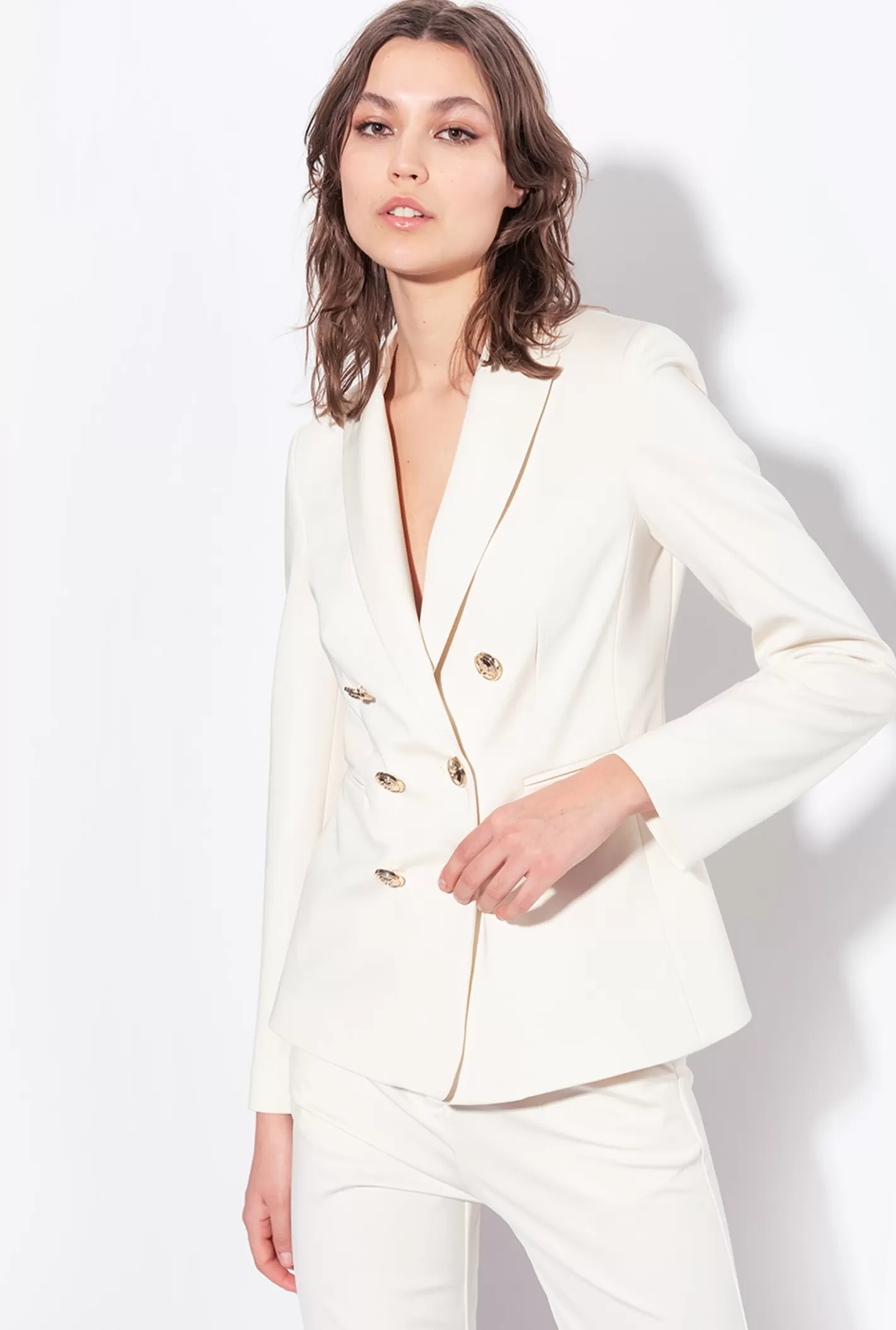 Pinko Blazer con bottoni gioiello ROSA FUMO BIANCO Cheap