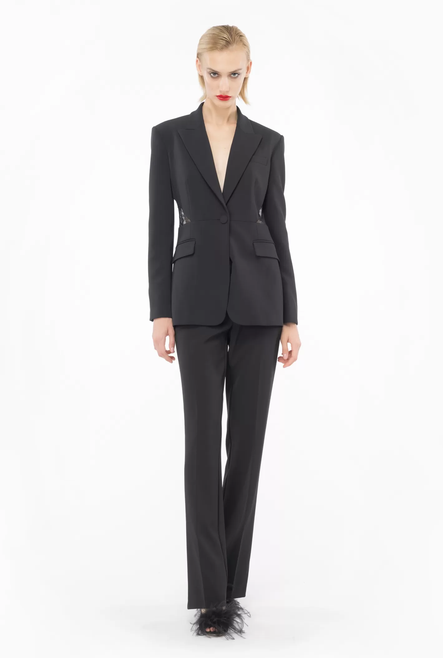 Pinko Blazer con pizzo NERO LIMOUSINE New