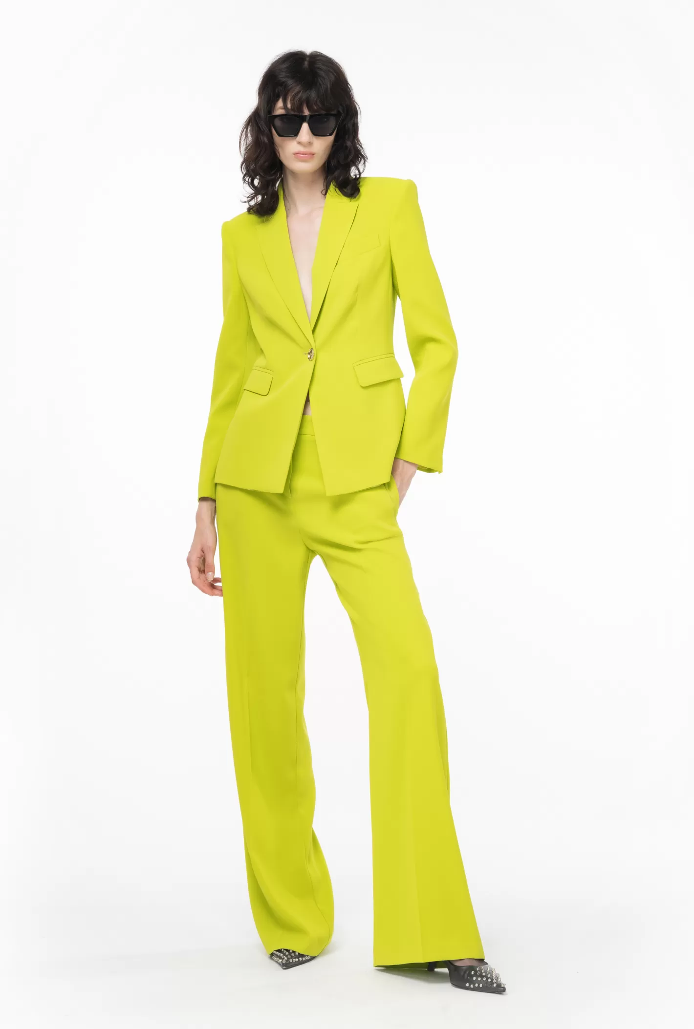 Pinko Blazer monopetto stretch GIALLO  LIME Best Sale