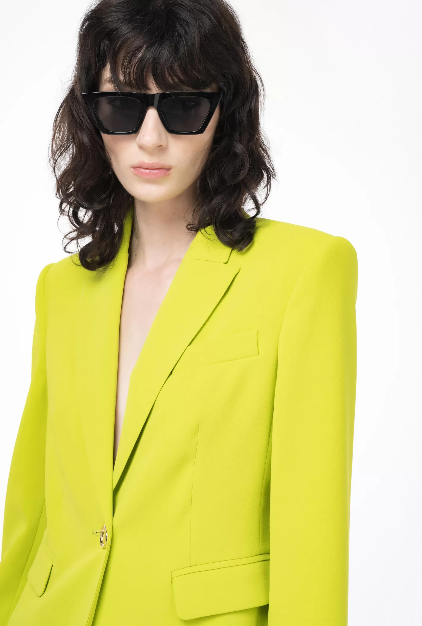 Pinko Blazer monopetto stretch GIALLO  LIME Best Sale