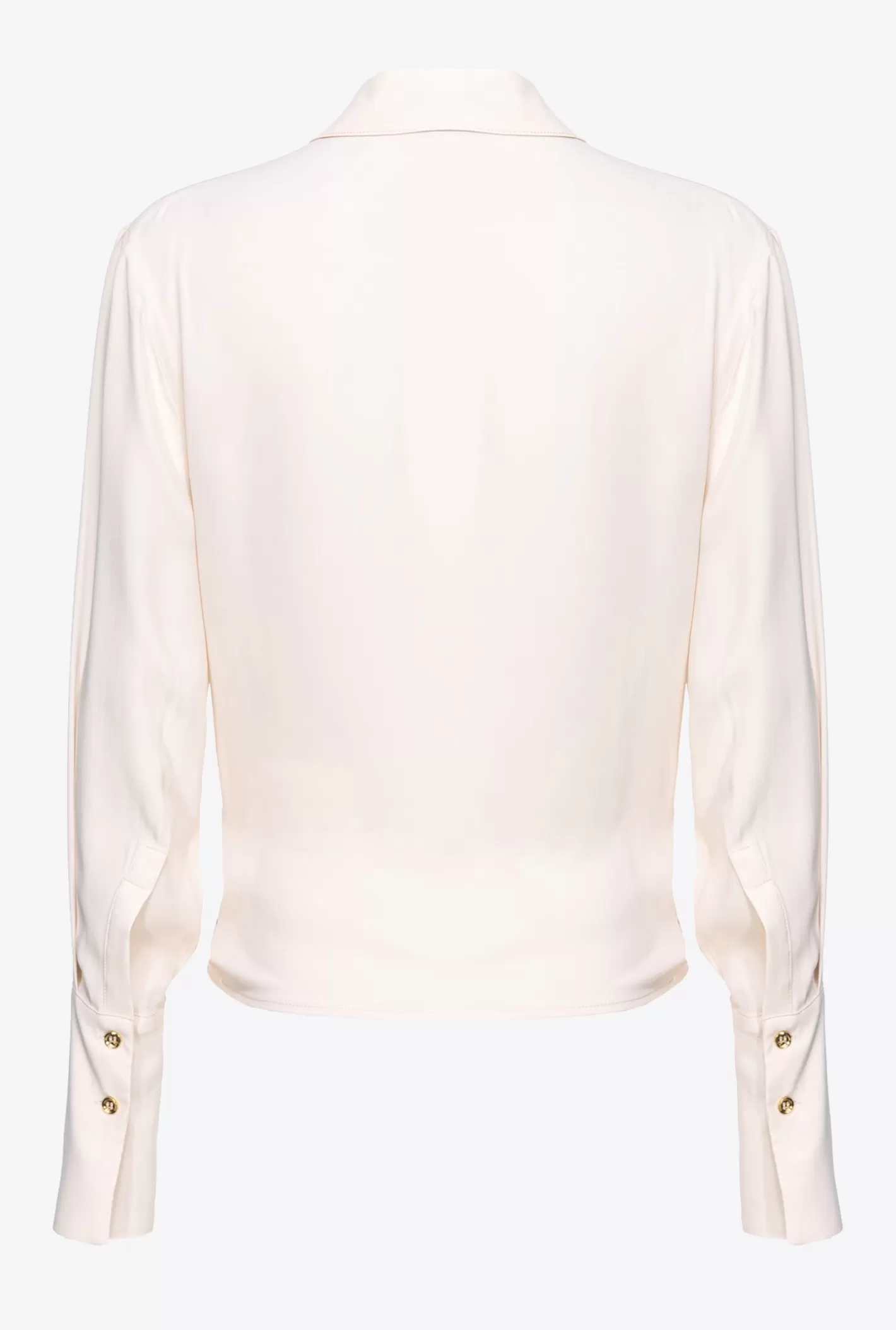 Pinko Blusa drappeggiata misto seta ROSA FUMO BIANCO Clearance