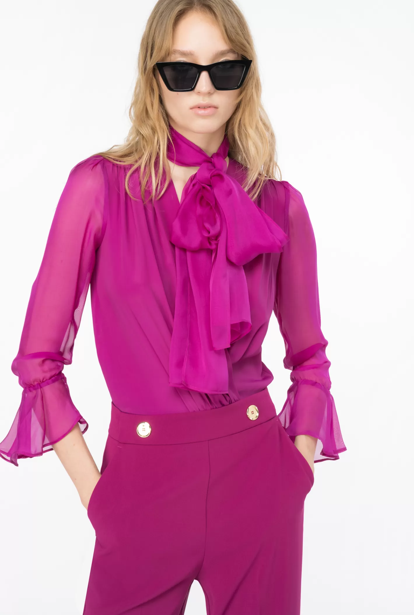 Pinko Body chiffon di seta VIOLA BUGANVILLE Online