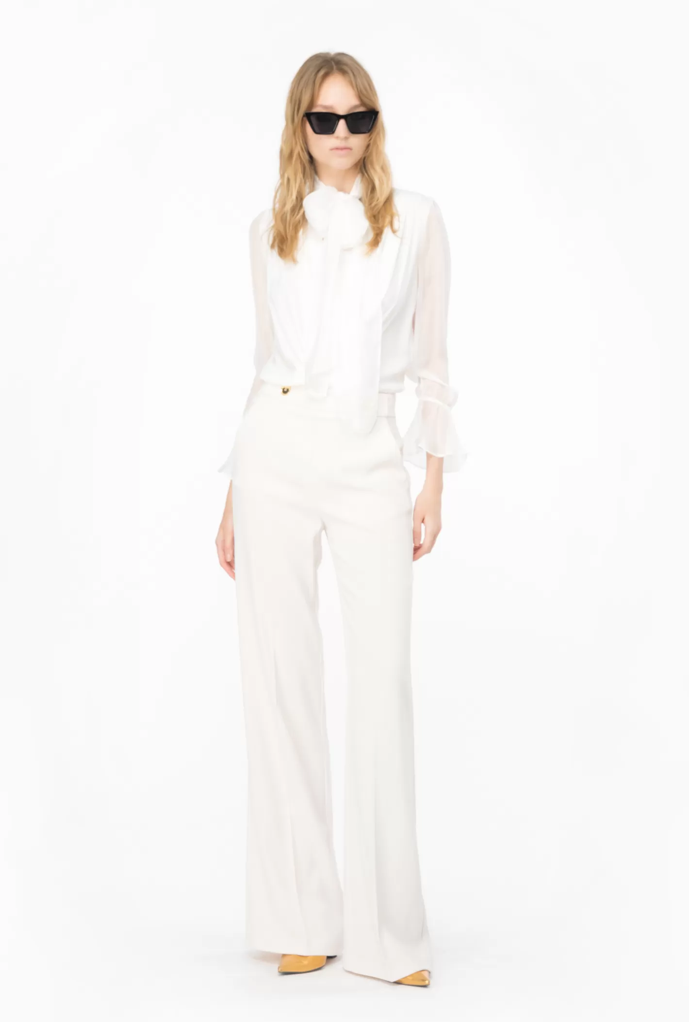 Pinko Body chiffon di seta BIANCO-BIANCANEVE Shop