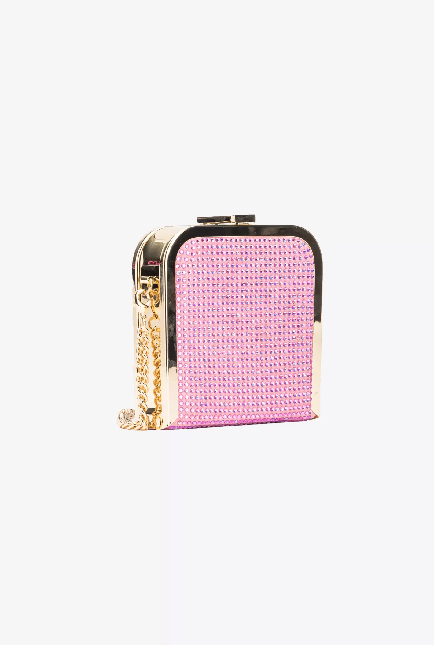 Pinko Box Clutch full strass MAZZO ORCHIDEE-SHINY GOLD Best Sale