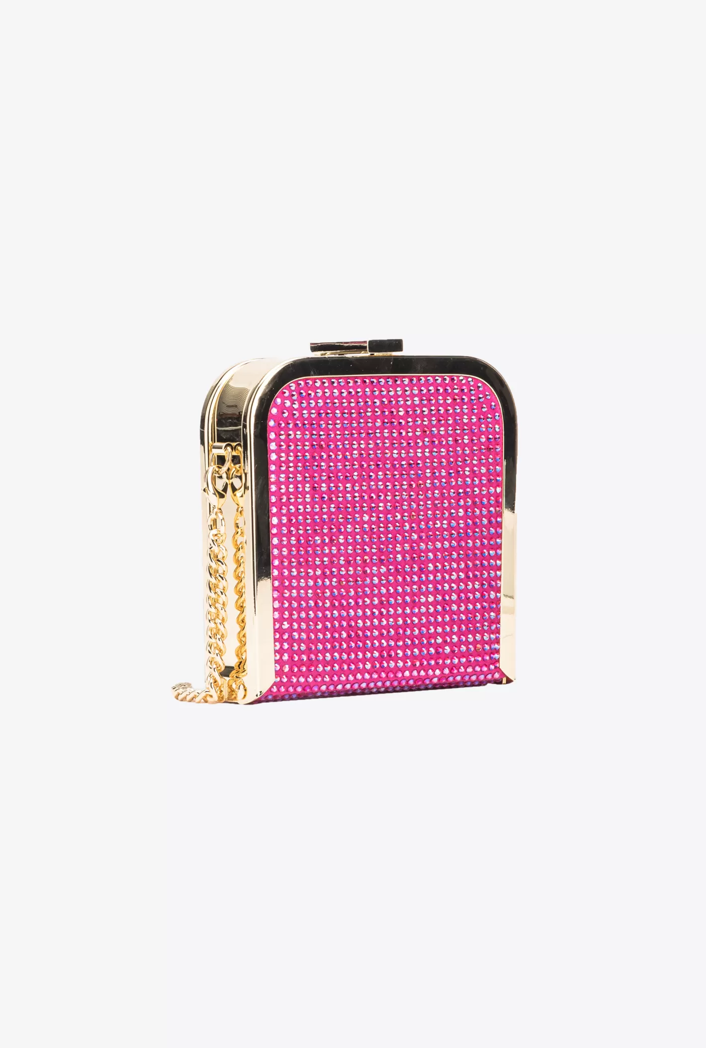 Pinko Box Clutch full strass VIOLA BUGANVILLE-SHINY GOLD Outlet