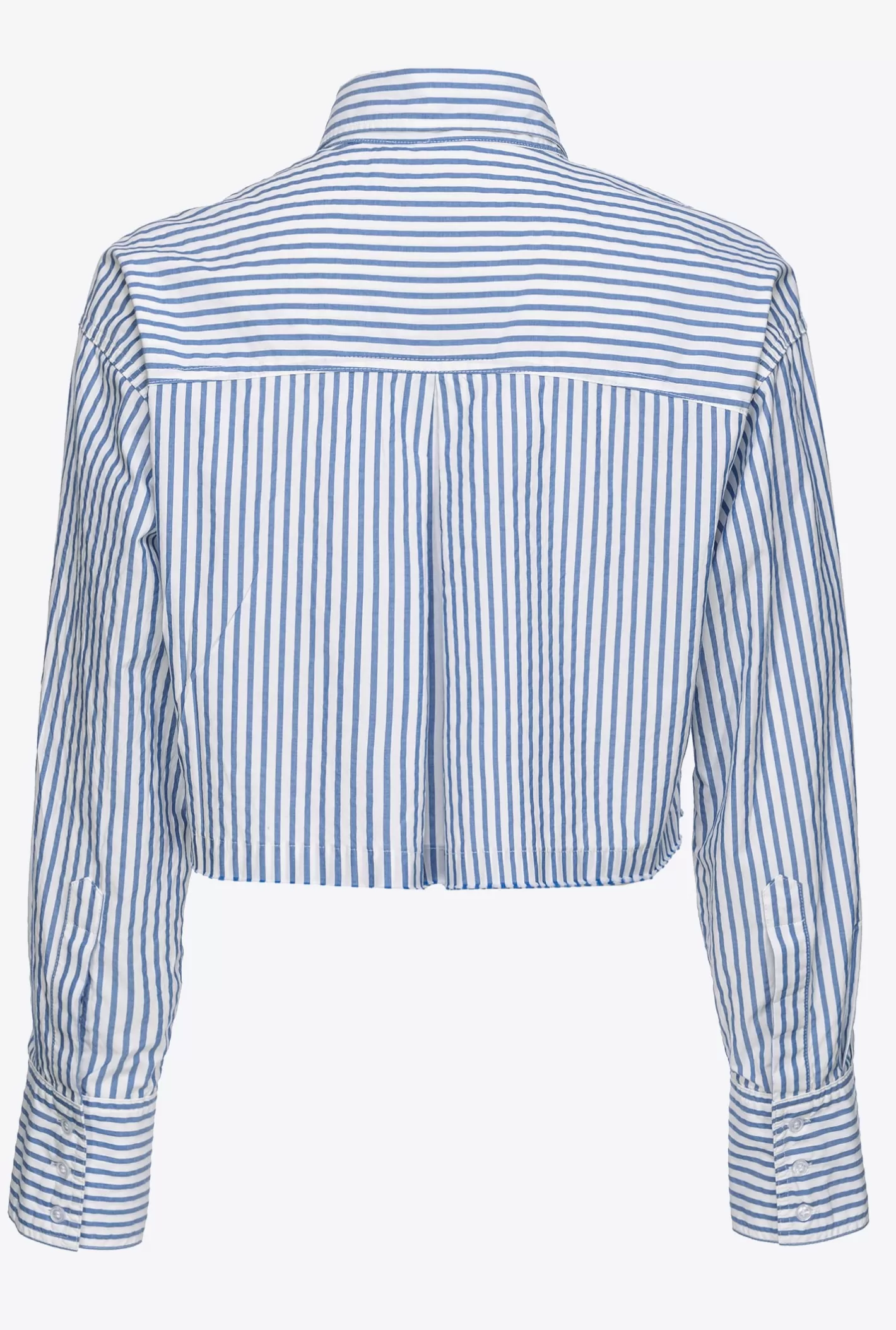 Pinko Camicia crop a righe BIANCO/AZZURRO Best Sale