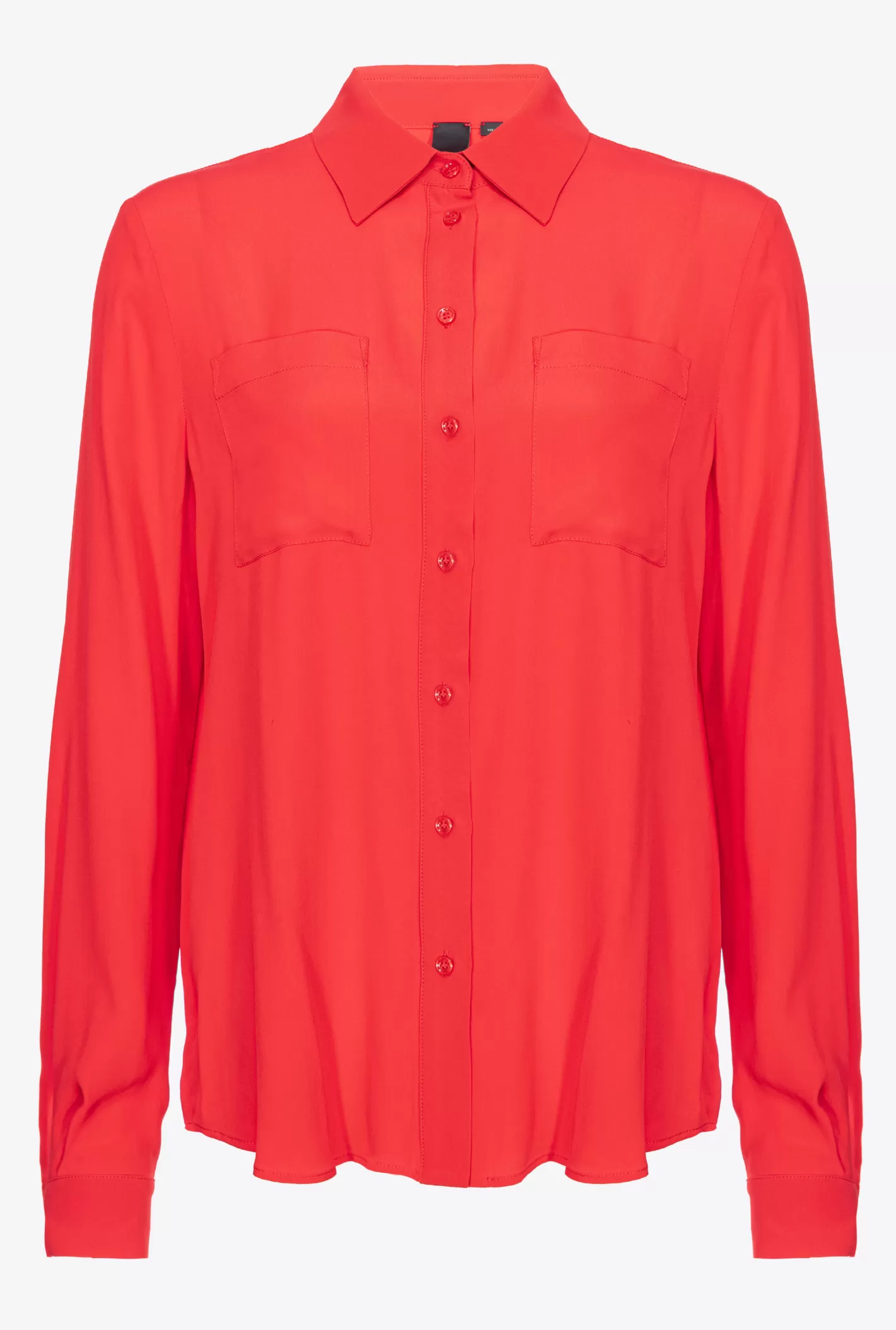 Pinko Camicia misto seta con taschini ROSSO FORMULA1 Cheap