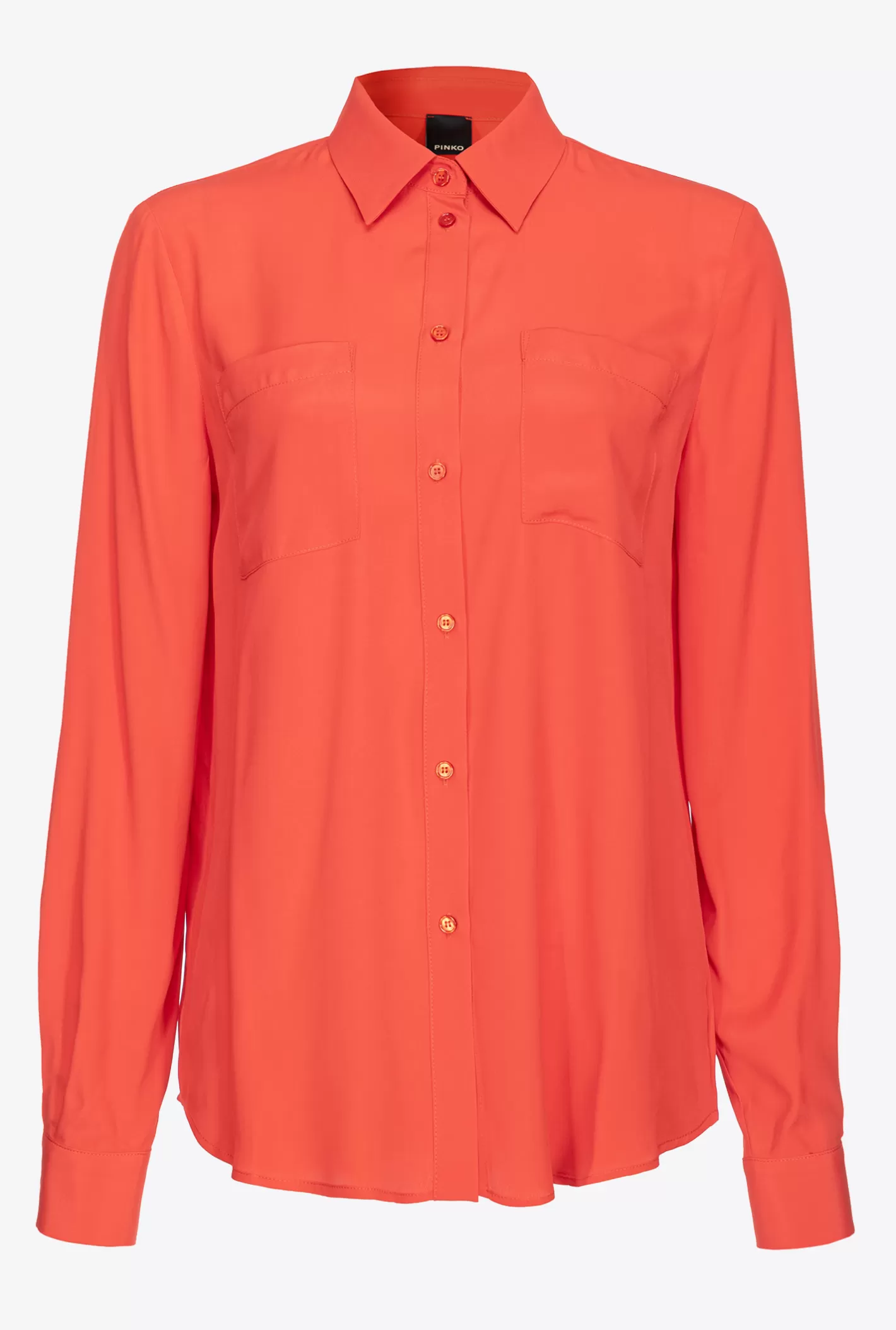 Pinko Camicia misto seta con taschini ARANCIONE SURIMI Shop