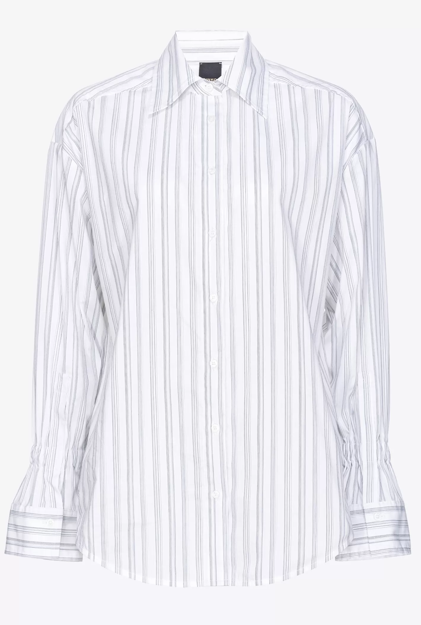 Pinko Camicia riga sfalsata BIANCO/NERO/BLUETTE Outlet