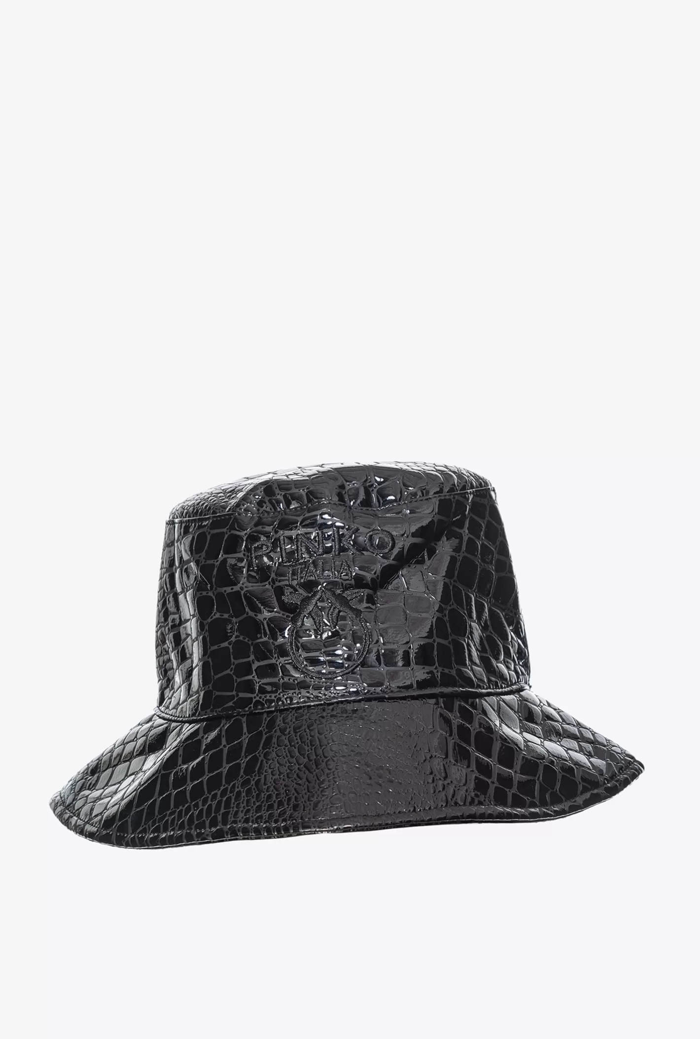 Pinko Cappello a secchiello vernice cocco NERO LIMOUSINE Outlet