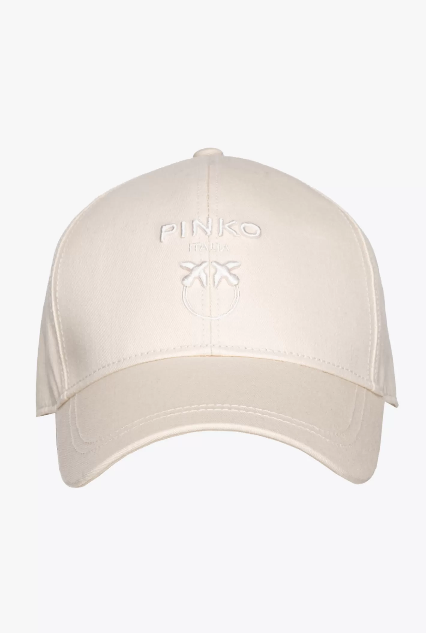 Pinko Cappello baseball Love Birds BEIGE NEBBIA New