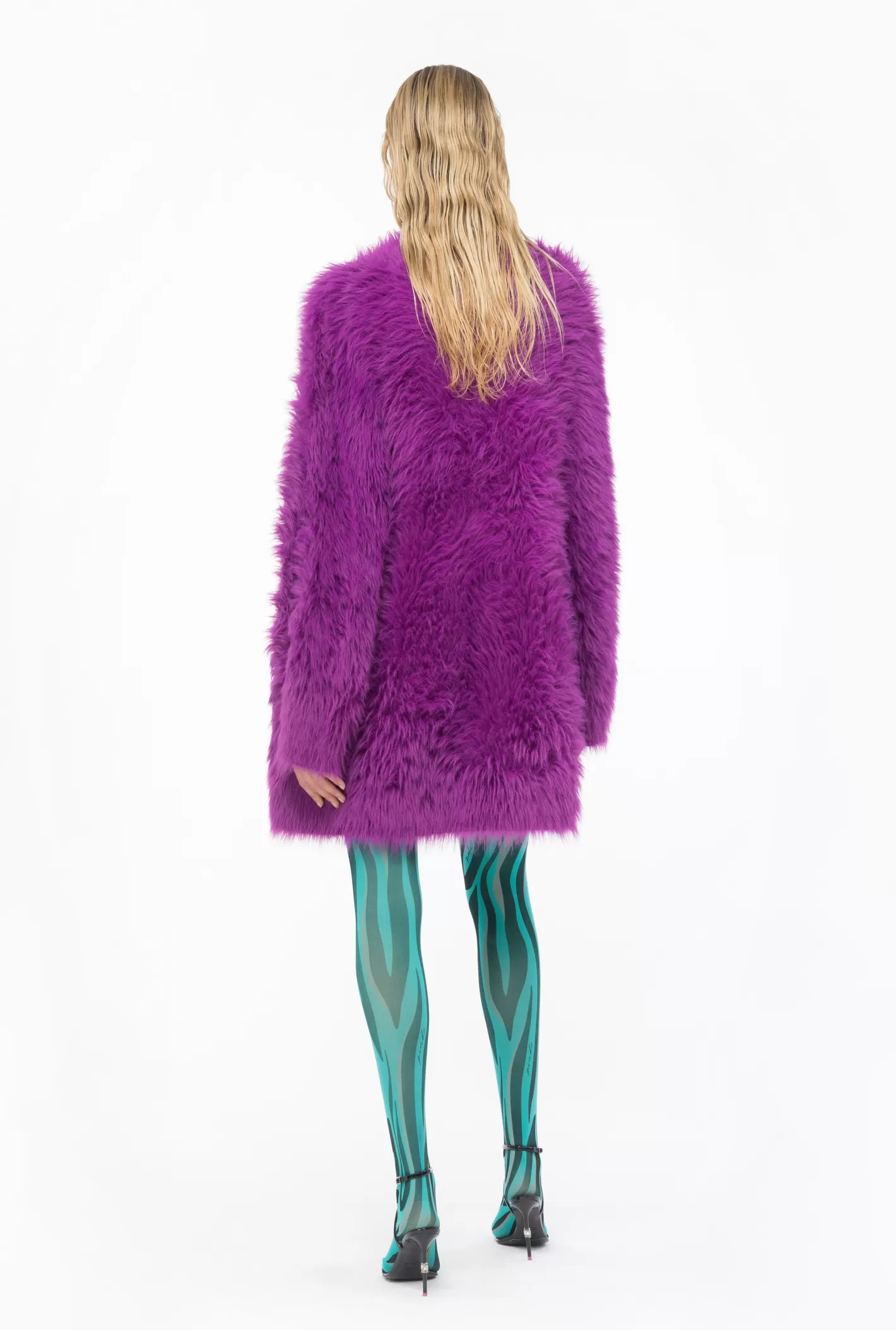 Pinko Cappotto corto faux fur VIOLA BUGANVILLE Shop