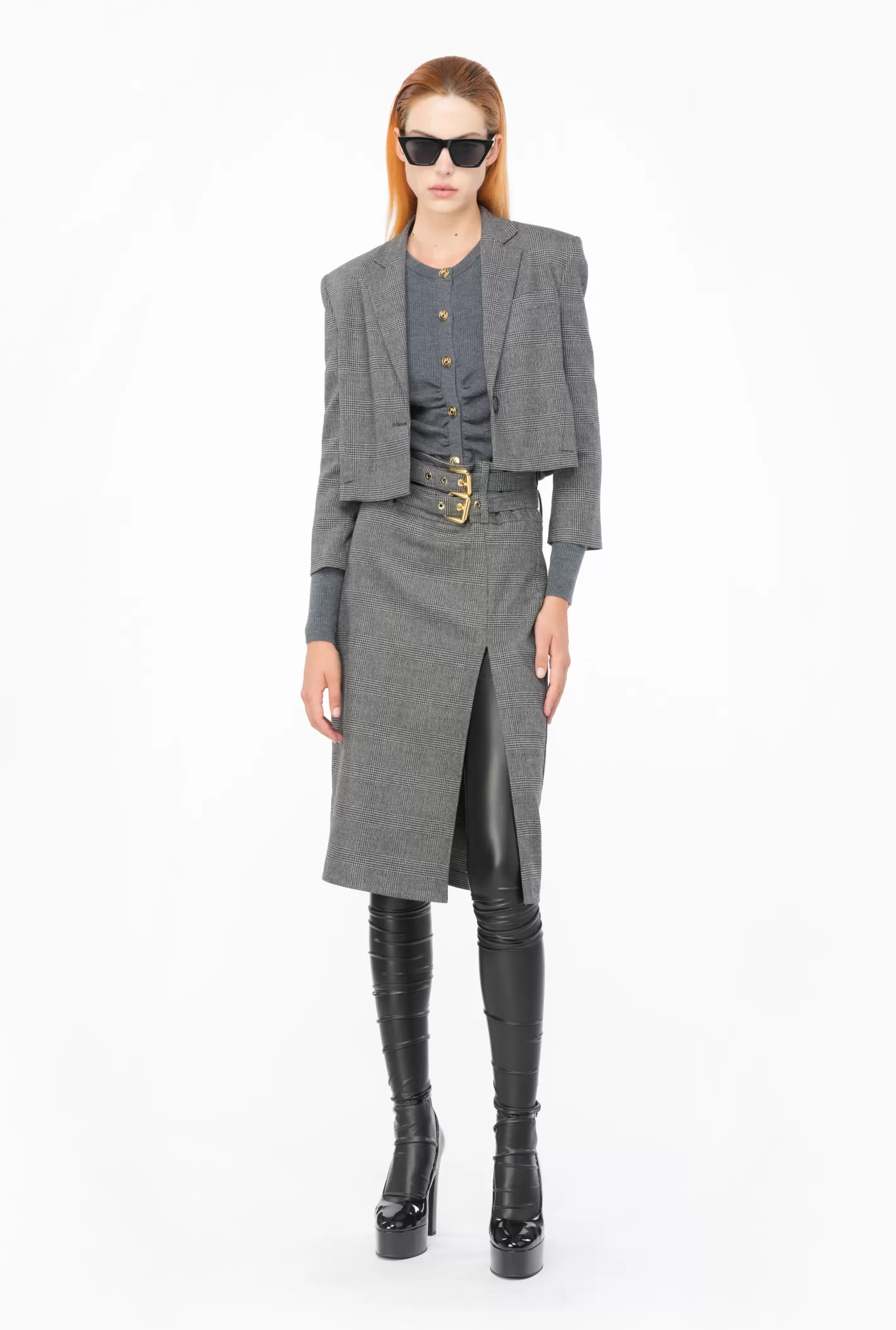 Pinko Cardigan aderente a costine DARK GREY Shop