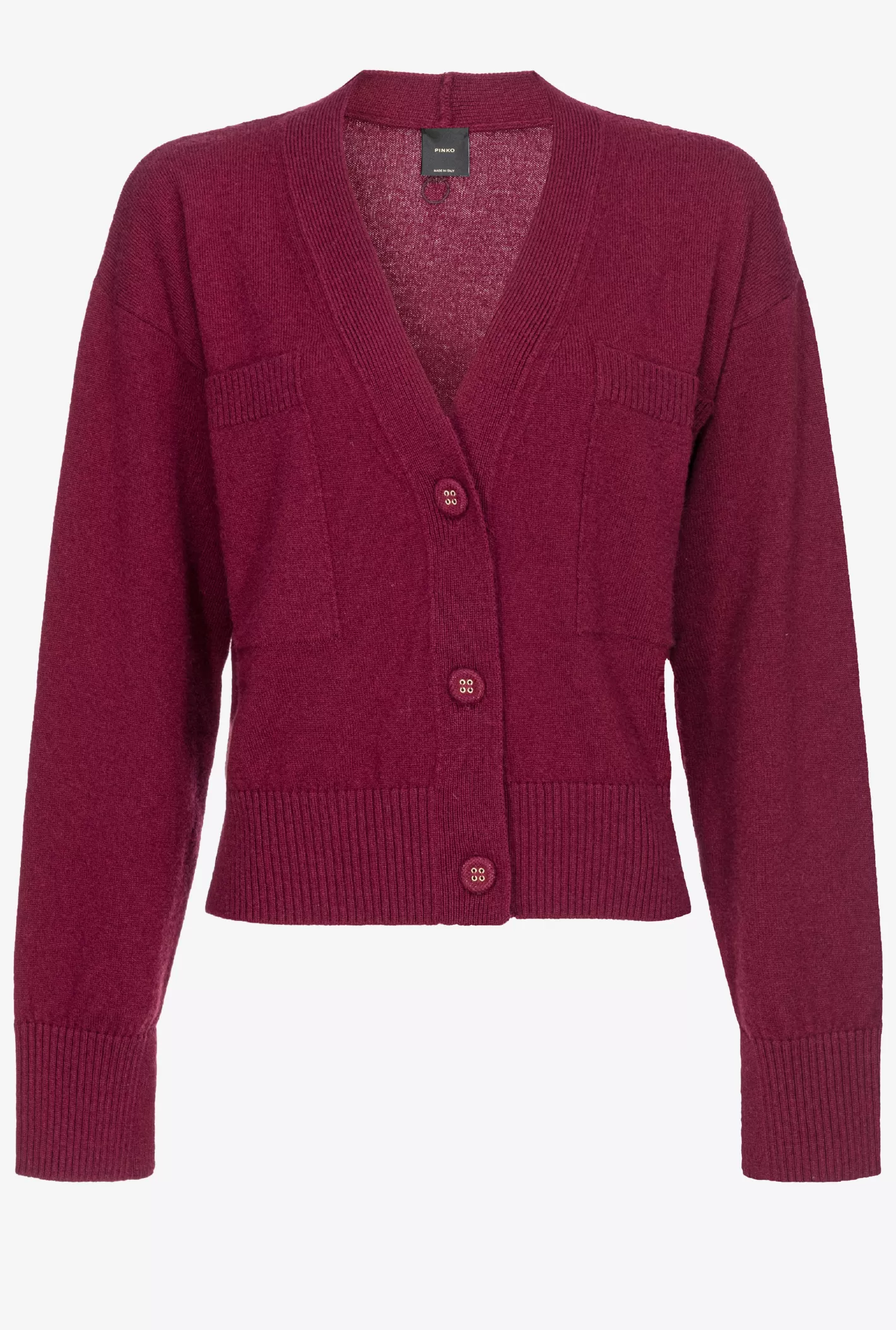 Pinko Cardigan misto cachemire con tasche ROSSO-SASSOFRASSO Online