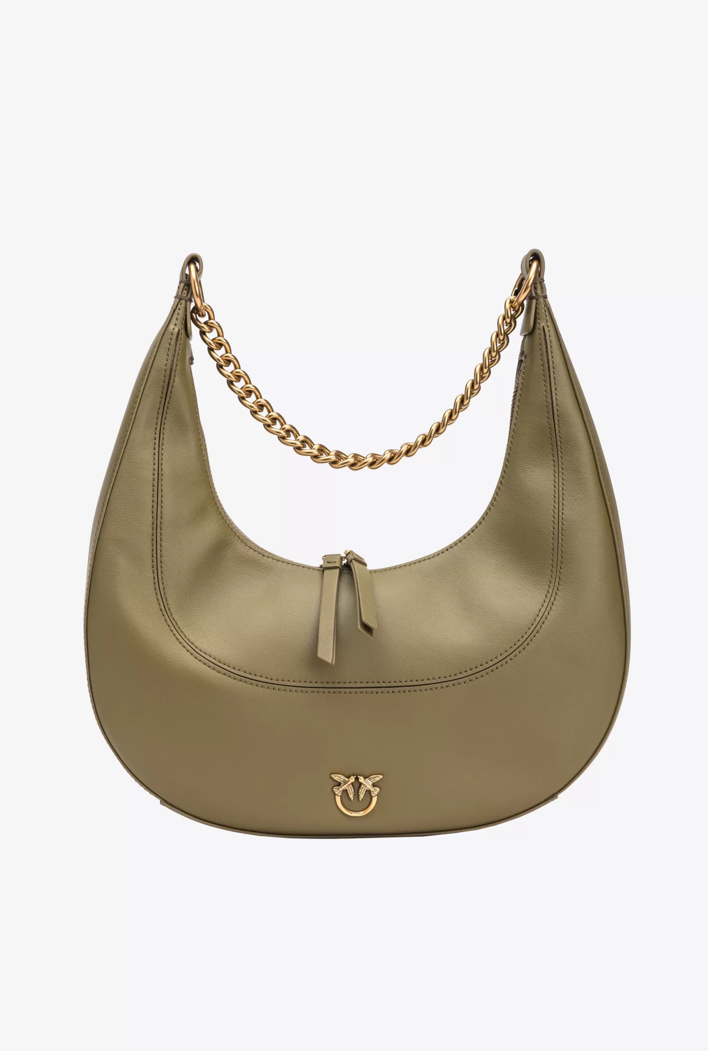 Pinko Classic Brioche Bag Hobo VERDE ABETE-ANTIQUE GOLD Store