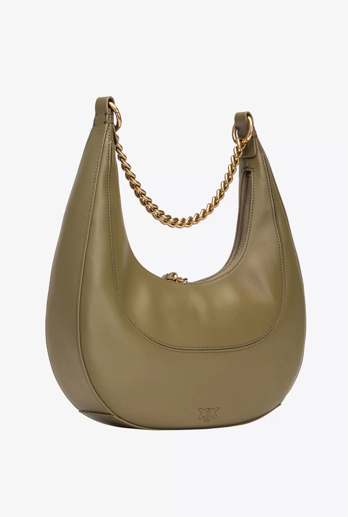 Pinko Classic Brioche Bag Hobo VERDE ABETE-ANTIQUE GOLD Store