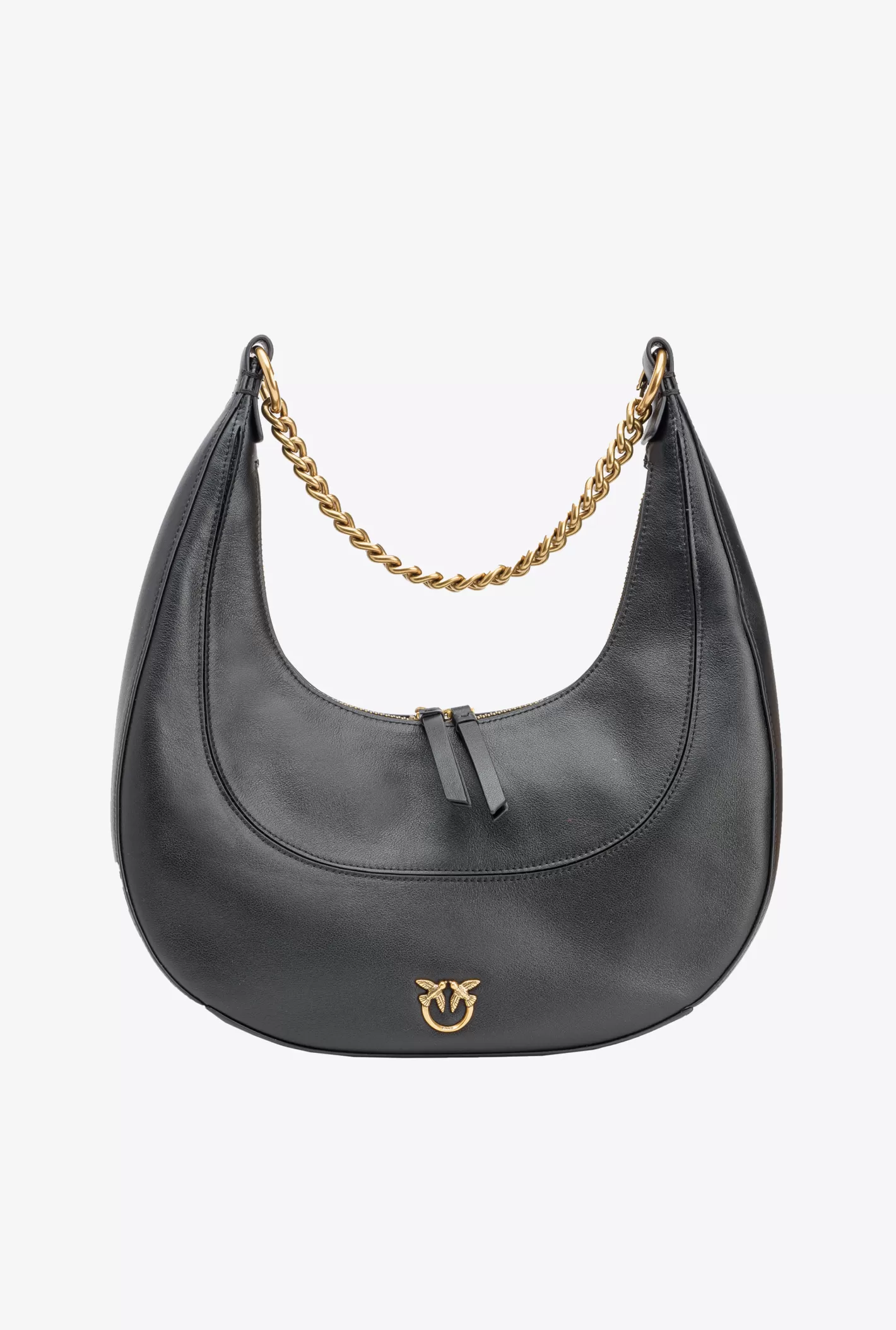 Pinko Classic Brioche Bag Hobo NERO-ANTIQUE GOLD Flash Sale