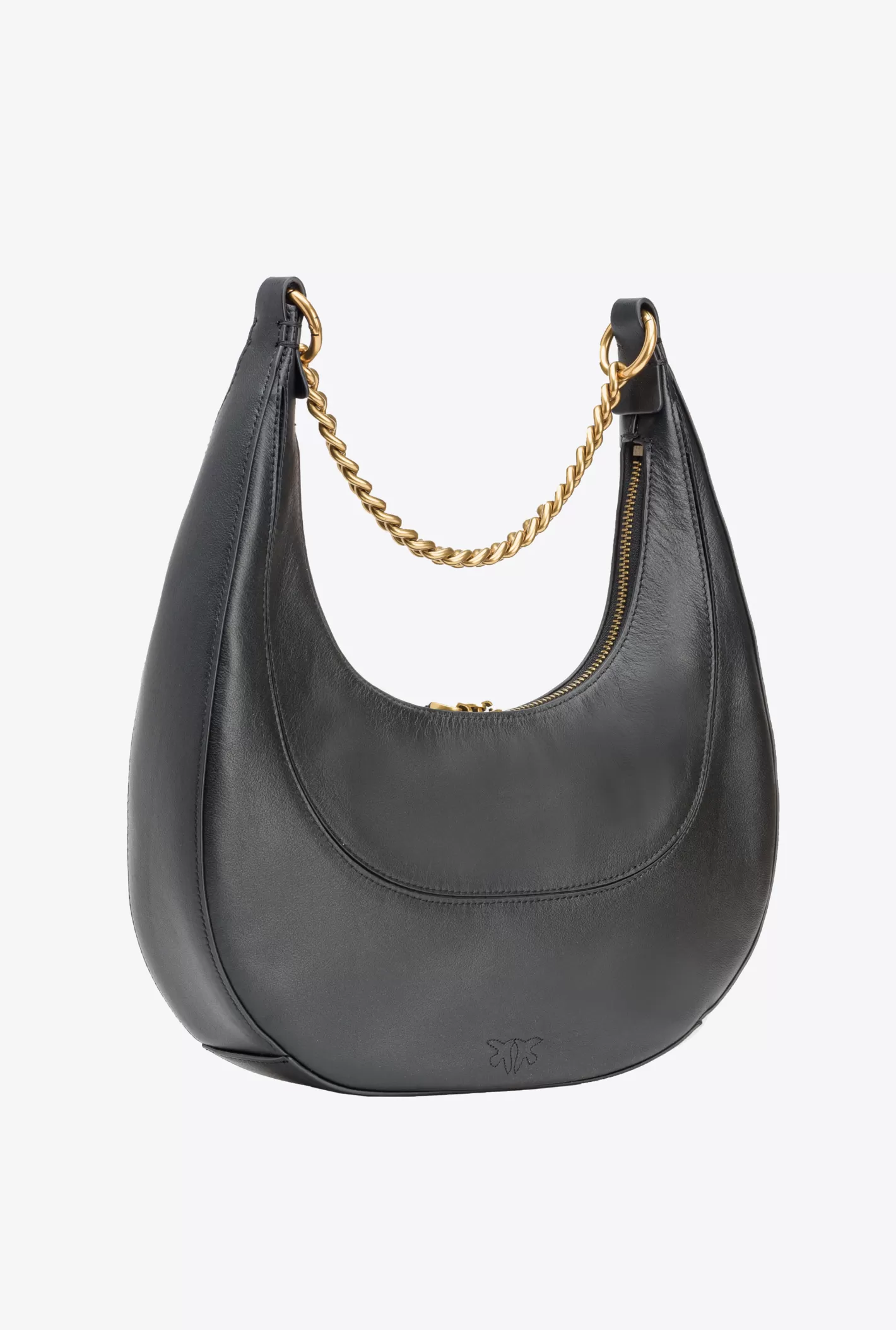 Pinko Classic Brioche Bag Hobo NERO-ANTIQUE GOLD Flash Sale