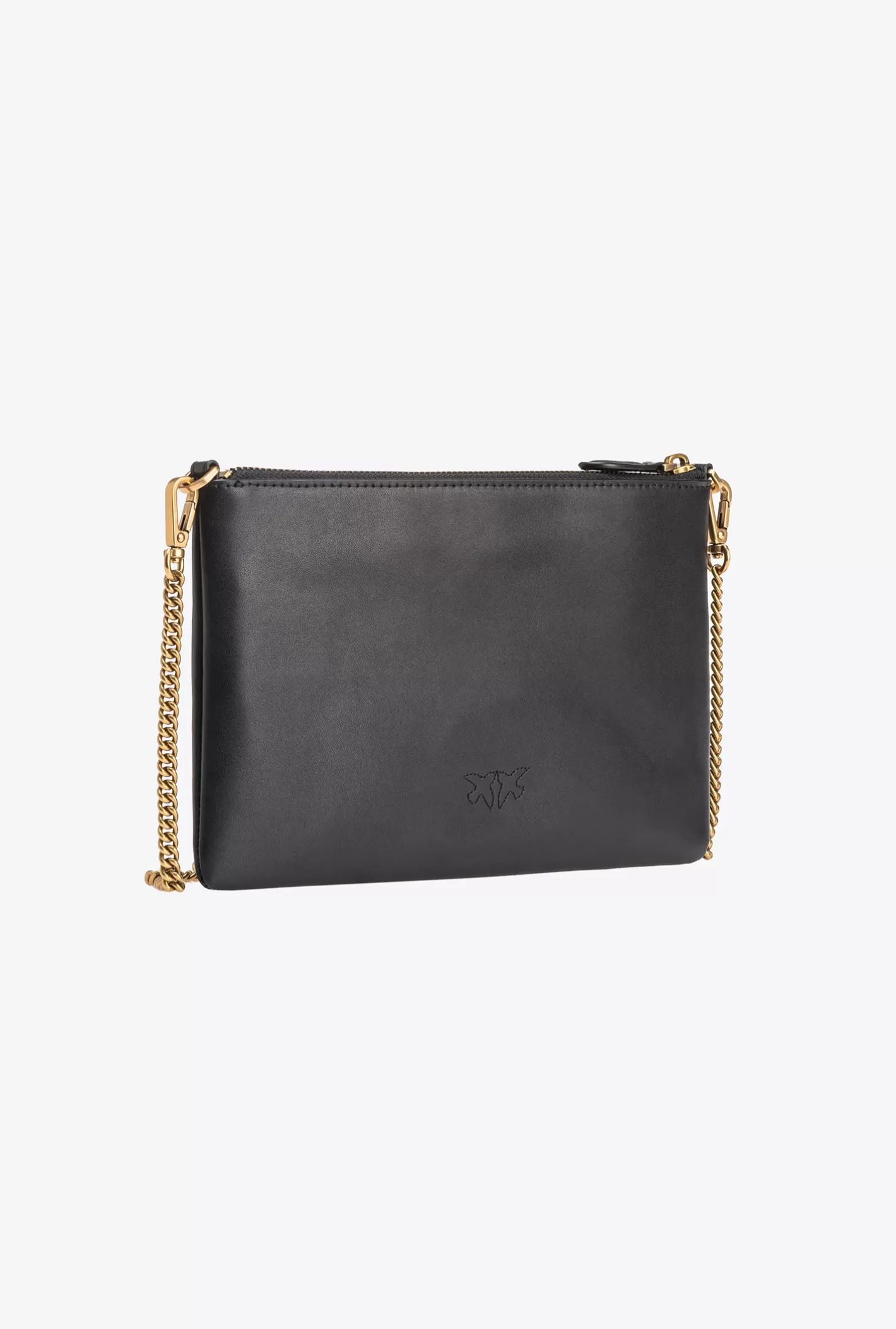 Pinko Classic Flat Love Bag Simply NERO-ANTIQUE GOLD Outlet