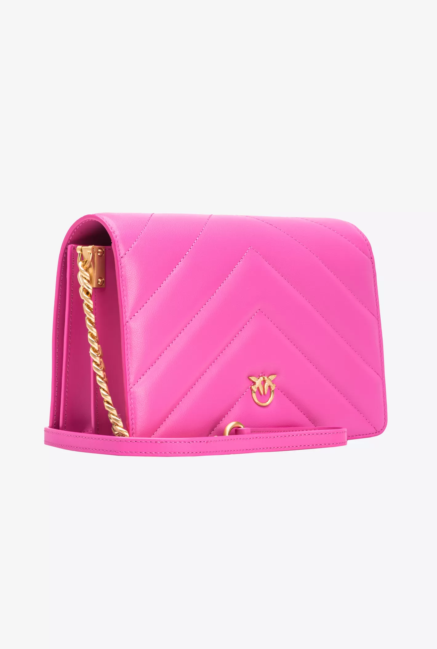 Pinko Classic Love Bag Click Big Chevron STRAWBERRY-BRUSHED GOLD Hot