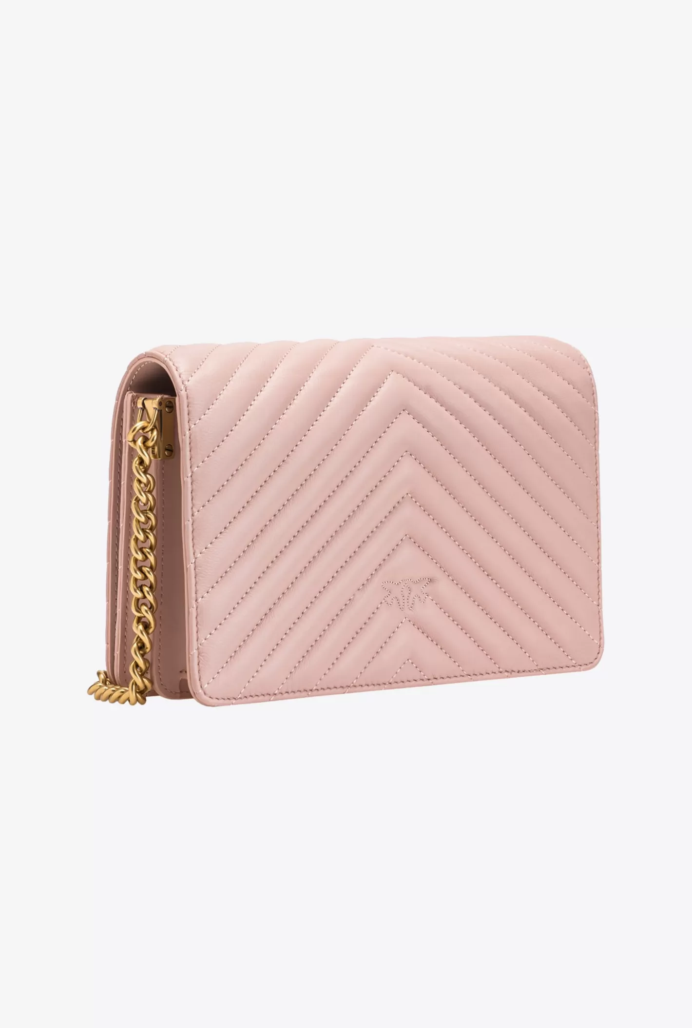 Pinko Classic Love Bag Click Chevron ROSA/POLVERE ROSA-ANTIQUE GOLD Shop