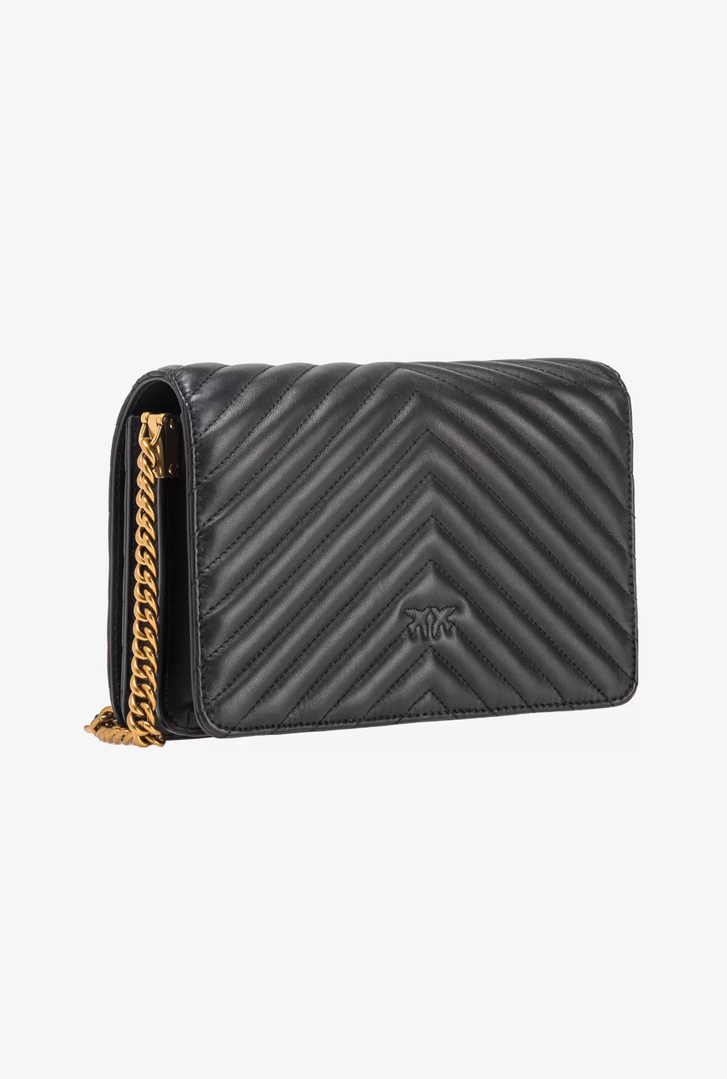 Pinko Classic Love Bag Click Chevron NERO-ANTIQUE GOLD Store