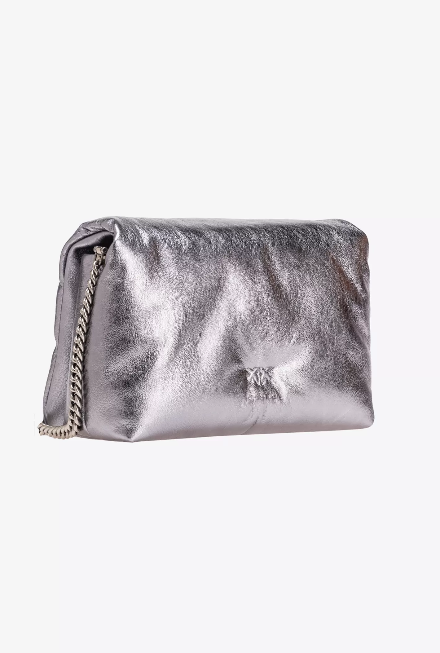 Pinko Classic Love Bag Click Puff laminata ARGENTO-OLD SILVER Store