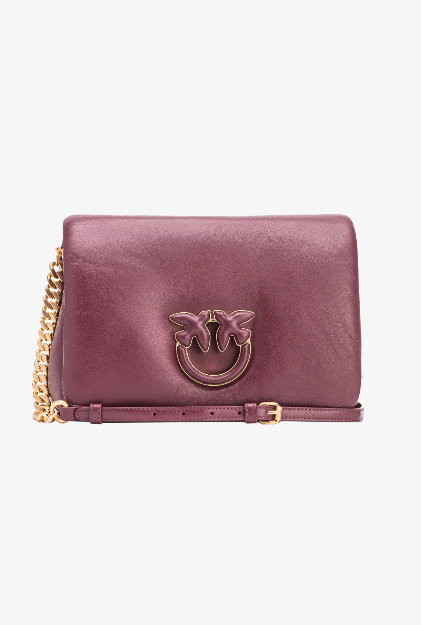 Pinko Classic Love Bag Click Puff Galleria BORDEAUX - VINO DI WINDSOR-BRUSHED GOLD Flash Sale