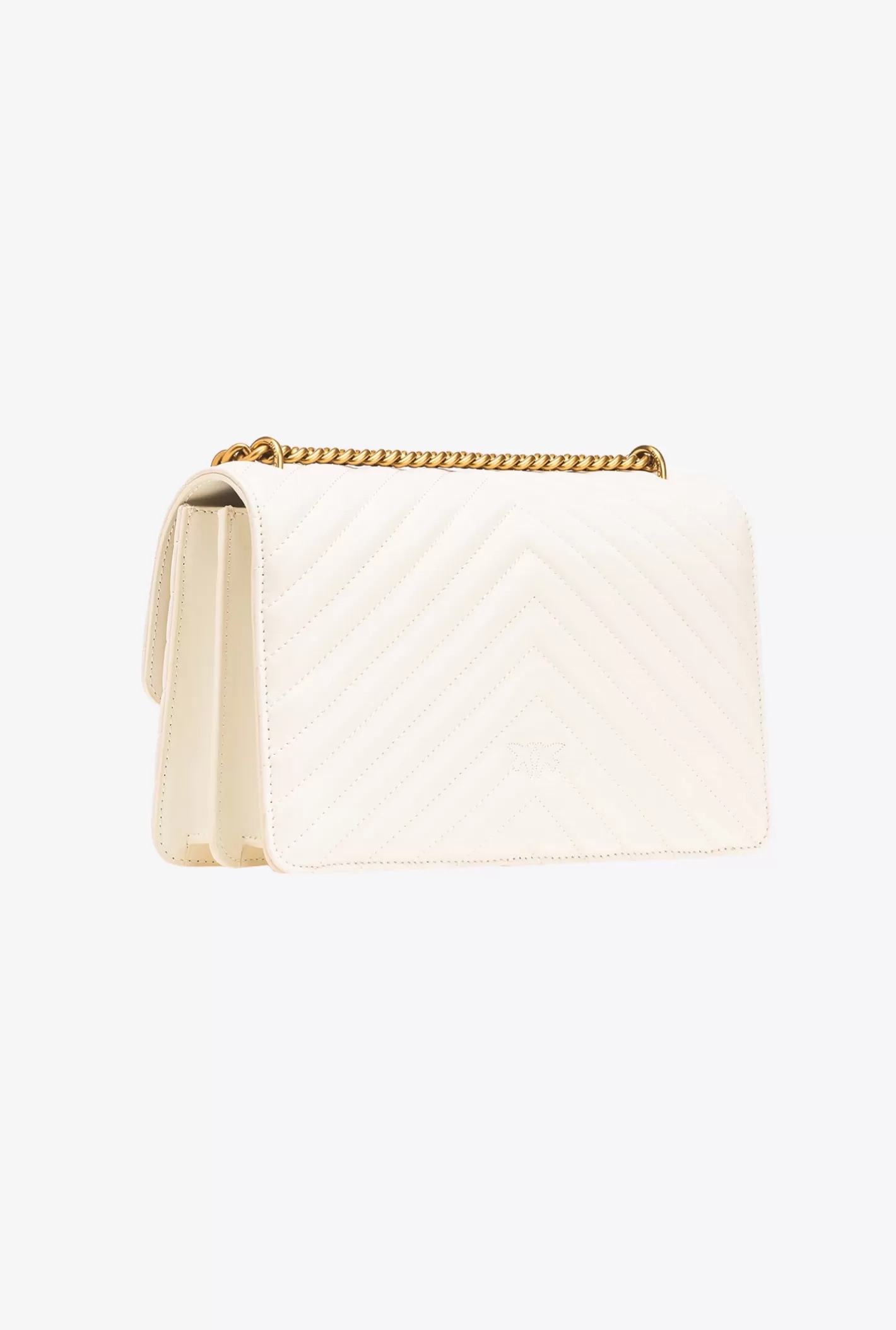 Pinko Classic Love Bag One Chevron BIANCO+BANCO-ANTIQUE GOLD Online