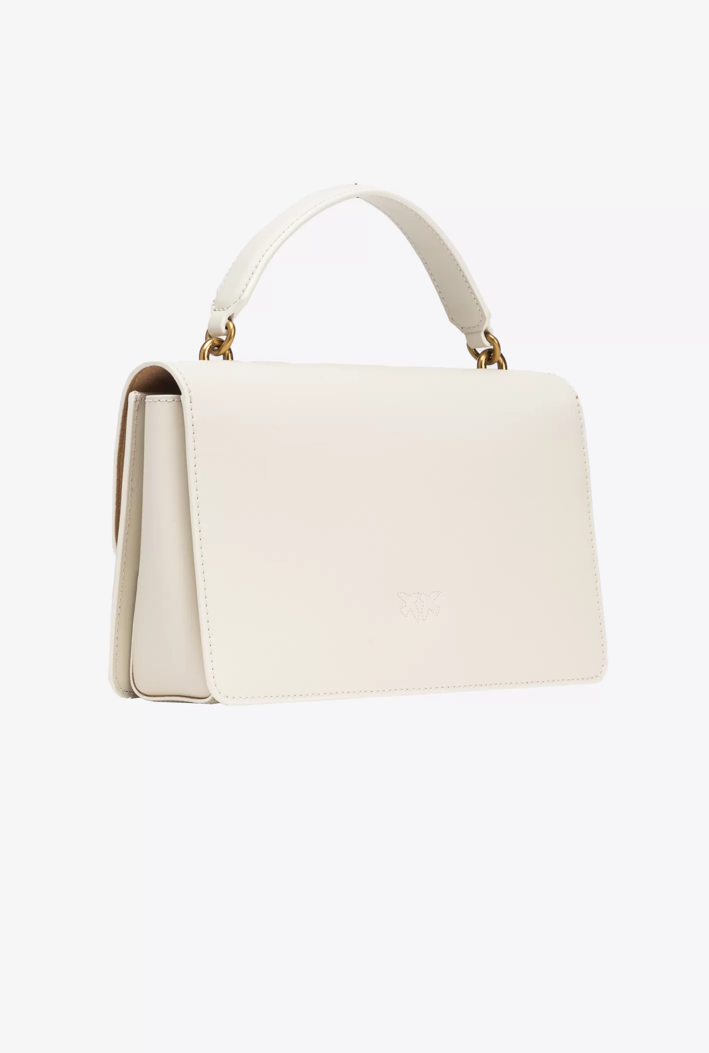 Pinko Classic Love Bag One Light BIANCO+BANCO-ANTIQUE GOLD Fashion