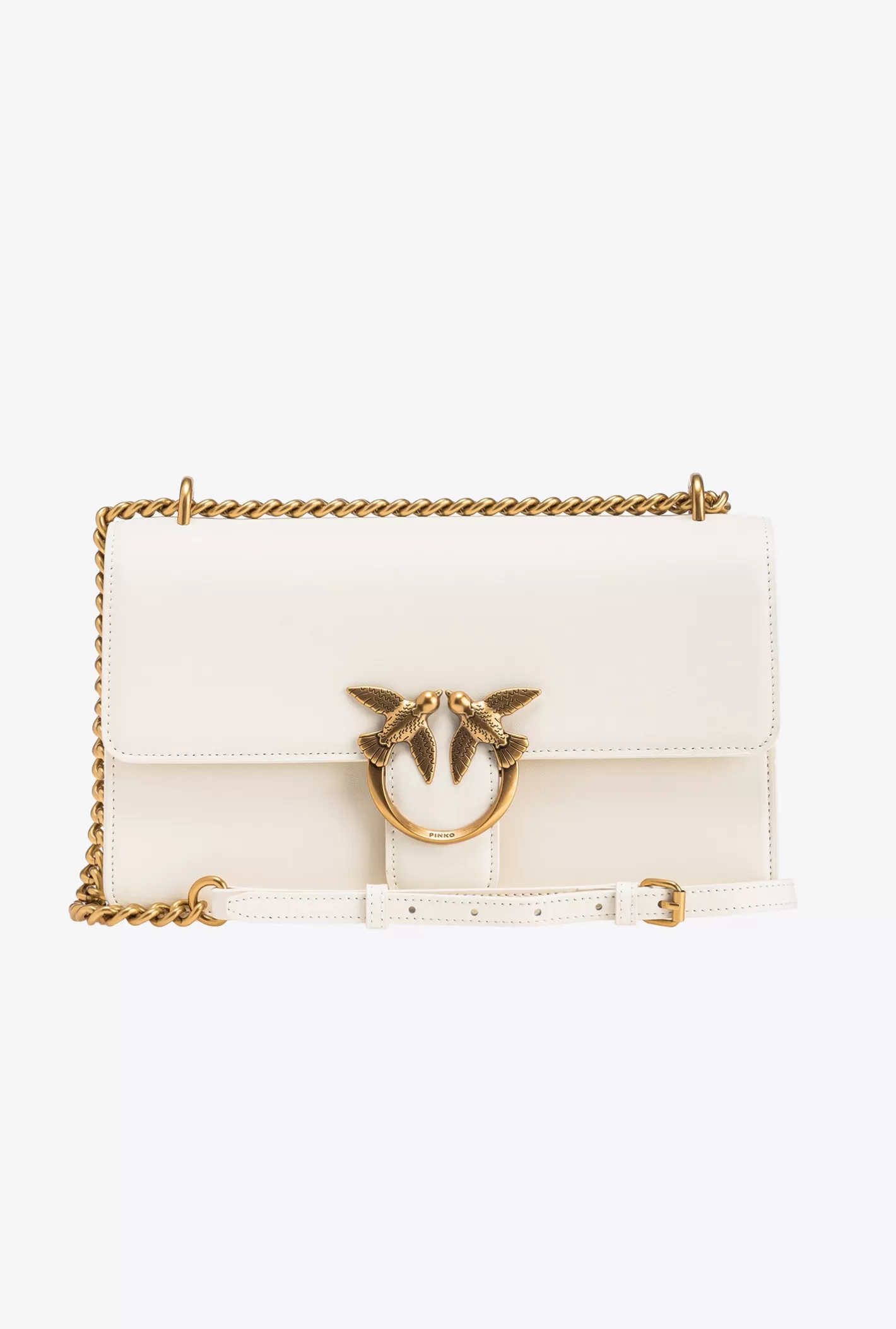 Pinko Classic Love Bag One Simply BIANCO+BANCO-ANTIQUE GOLD Fashion