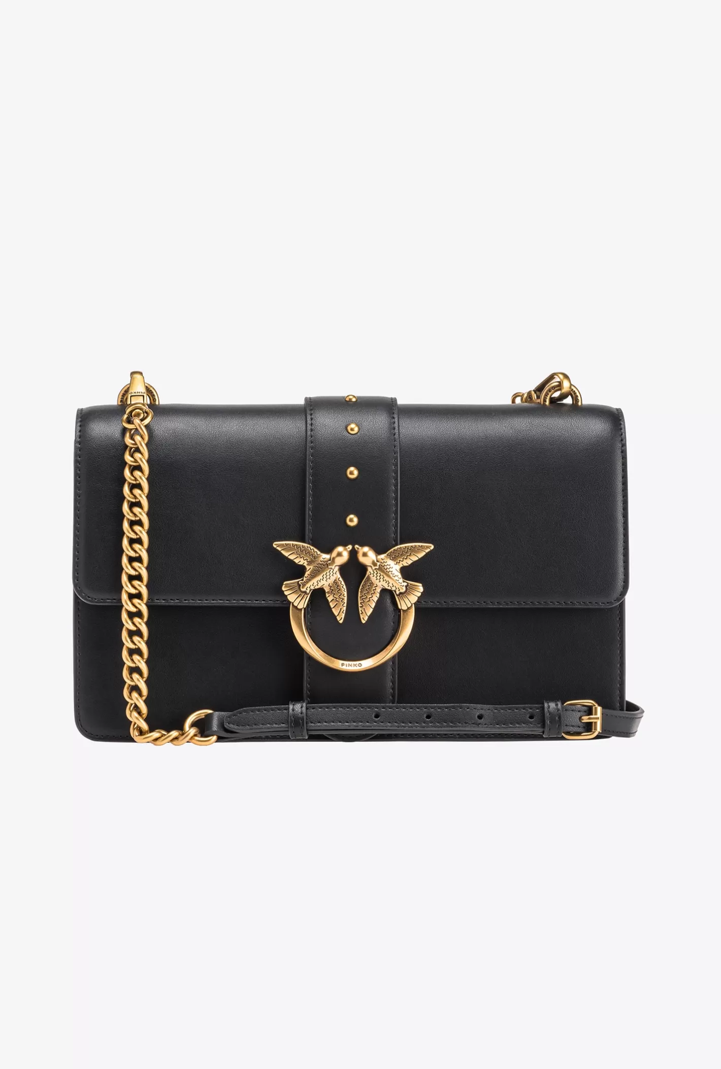 Pinko Classic Love Bag One Simply NERO-ANTIQUE GOLD Best