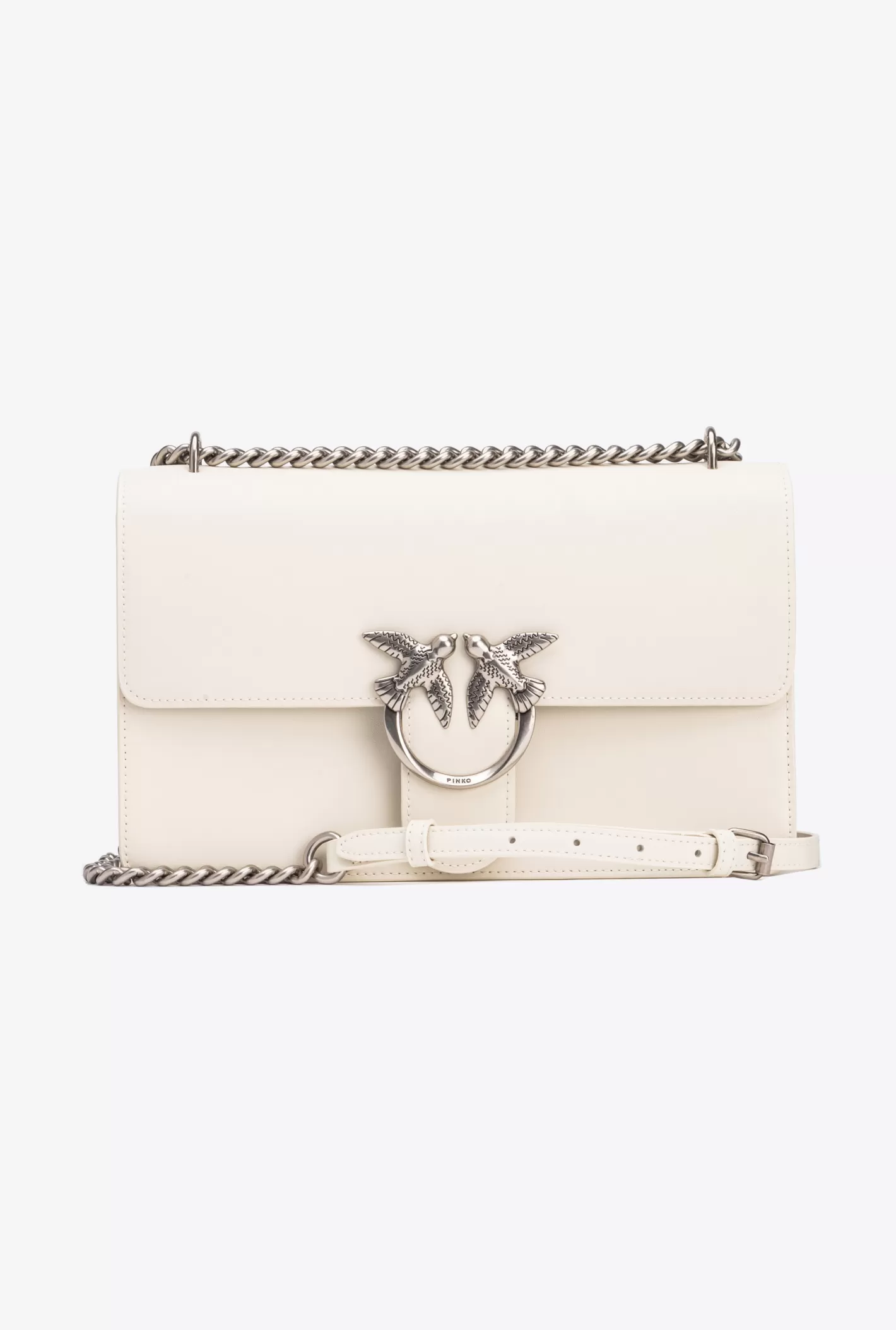 Pinko Classic Love Bag One Simply BIANCO+BIANCO-OLD SILVER Hot