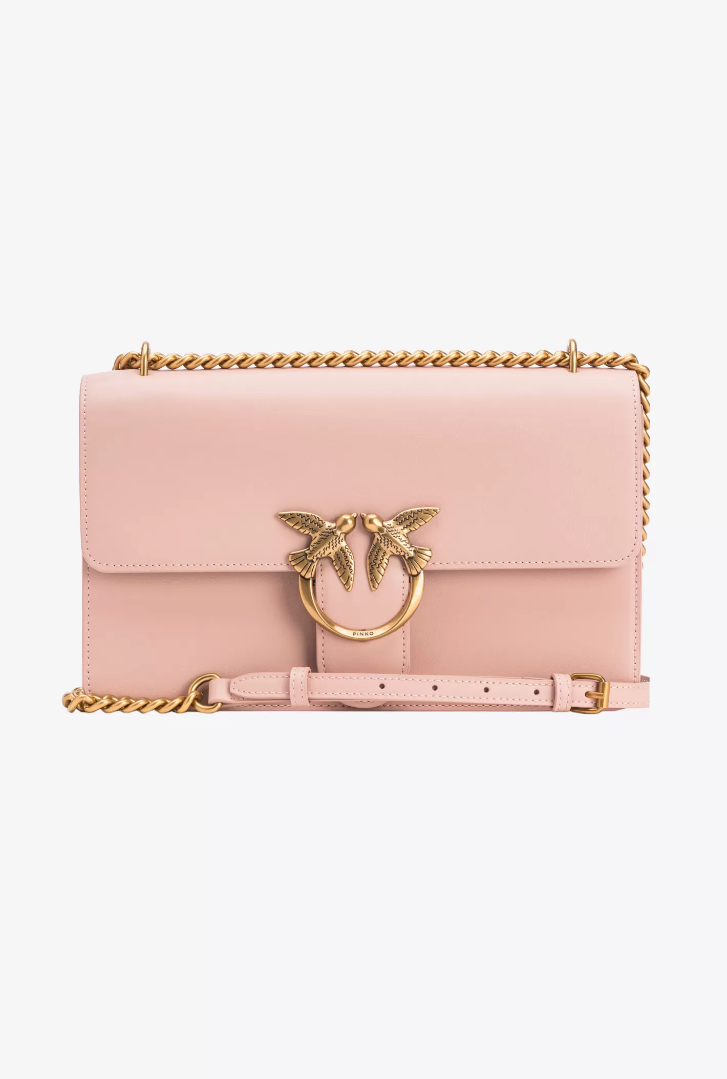 Pinko Classic Love Bag One Simply ROSA/POLVERE ROSA-ANTIQUE GOLD Shop