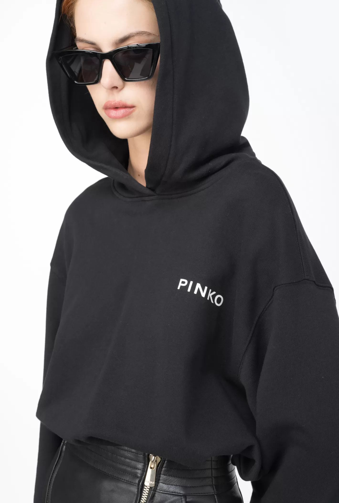 Pinko Felpa con cappuccio Lady NERO LIMOUSINE Cheap