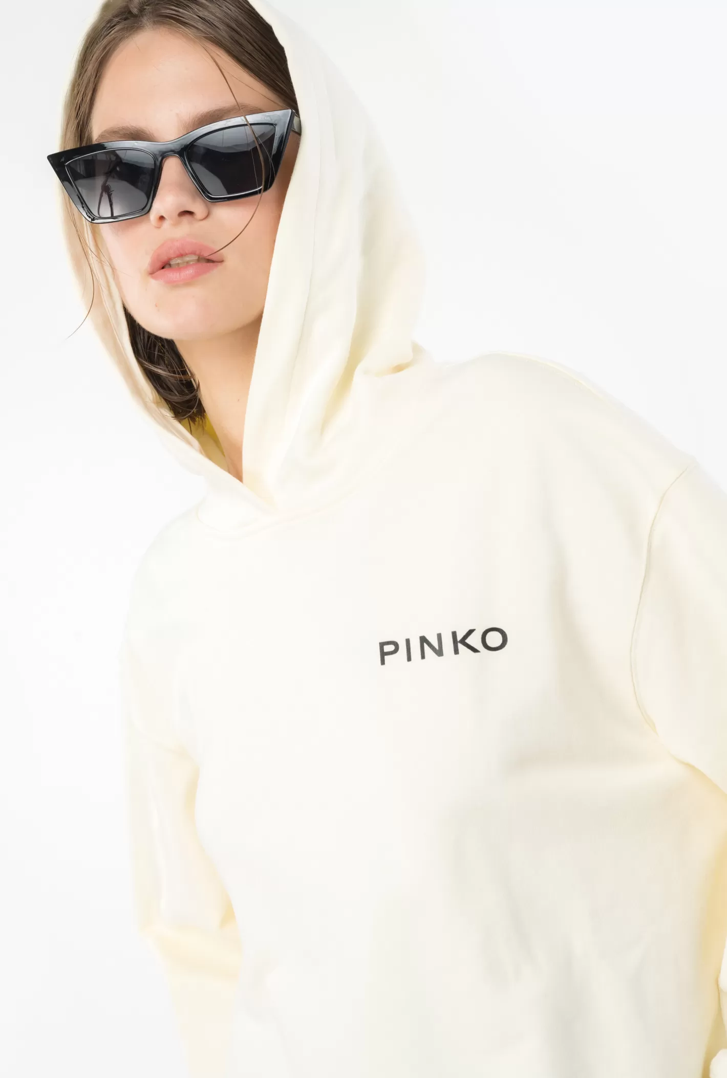 Pinko Felpa con cappuccio Lady BIANCO INVERNO Store