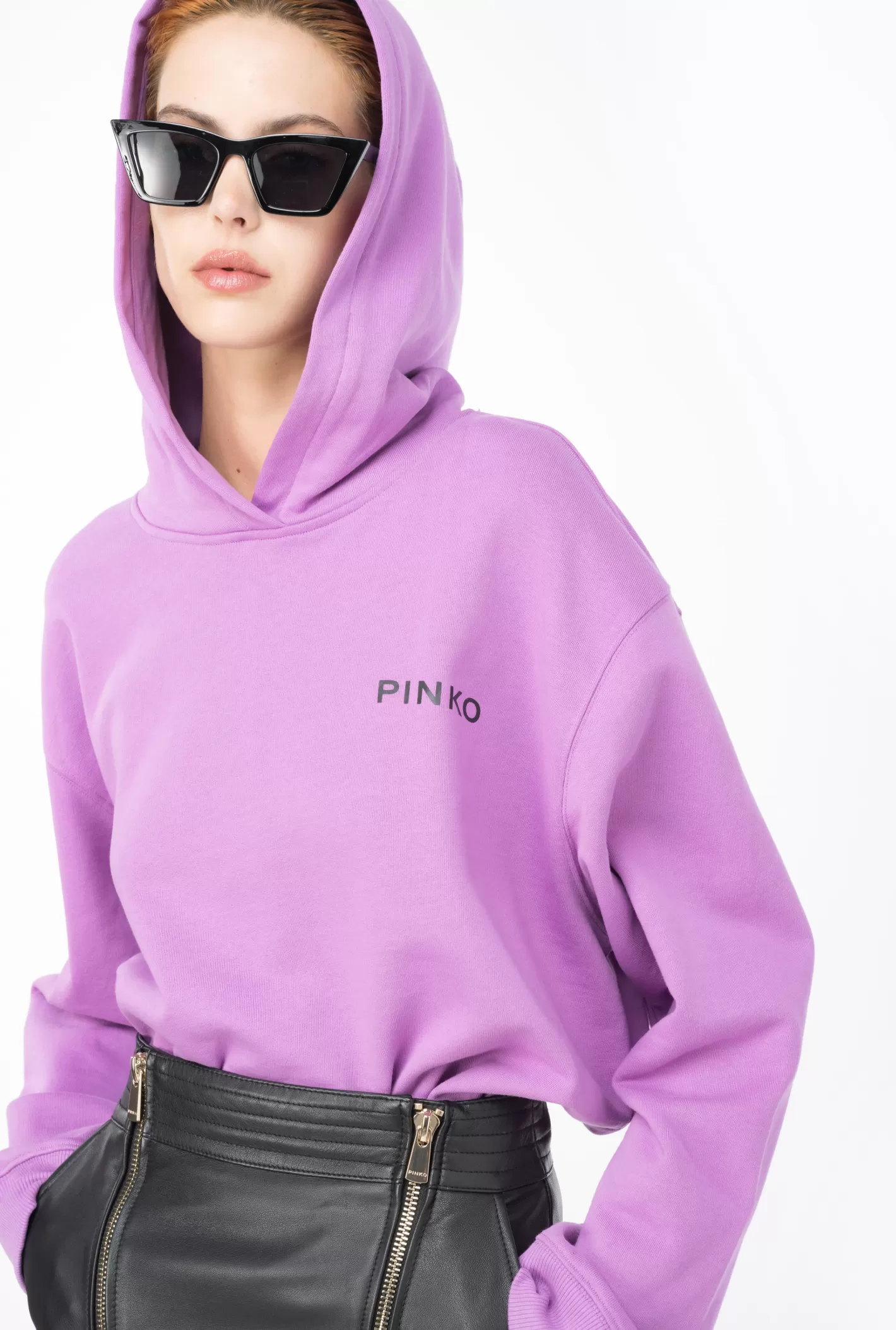 Pinko Felpa con cappuccio Lady ORCHIDEA IRIS Online