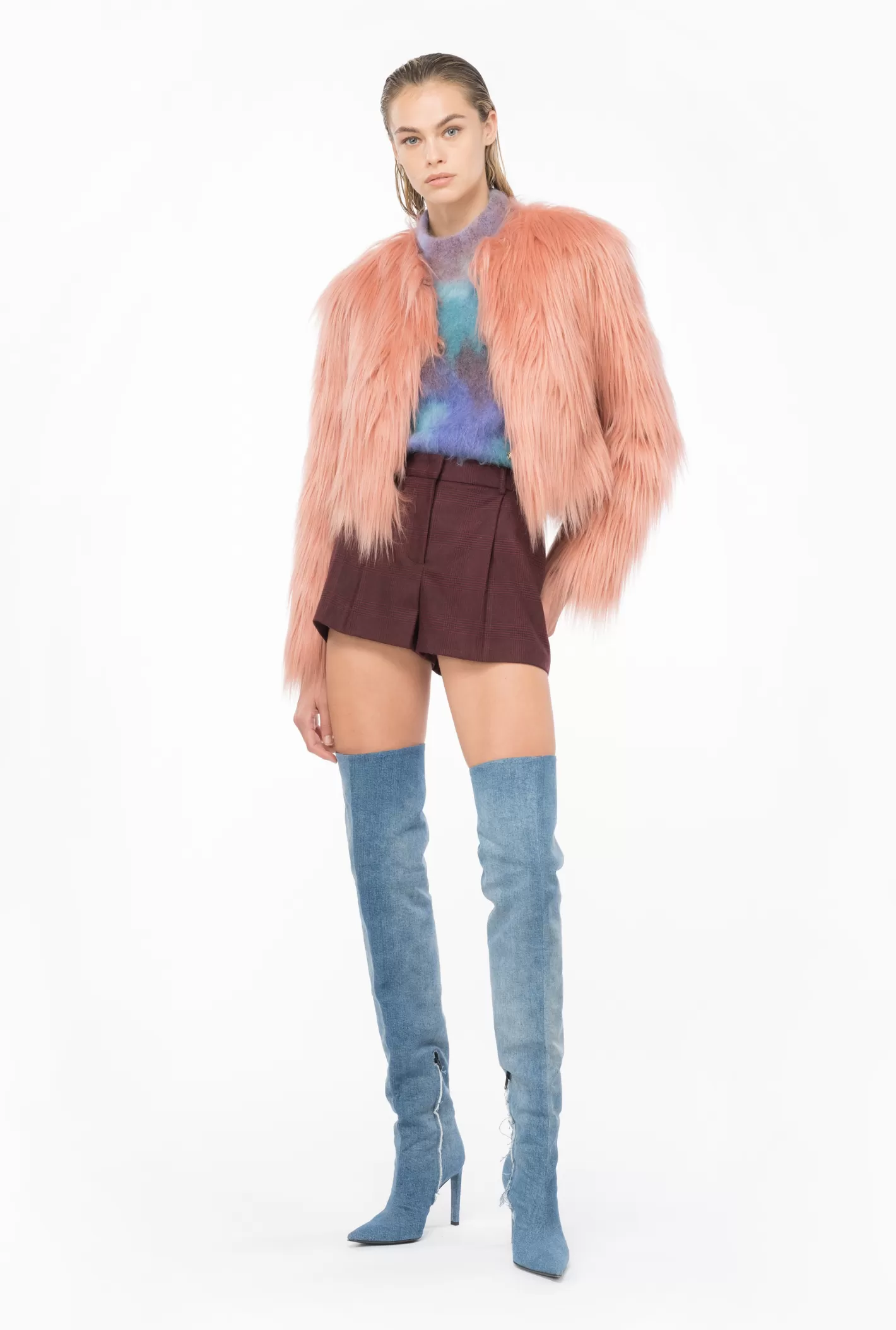 Pinko Giacca faux fur ROSA - CAMMEO Shop