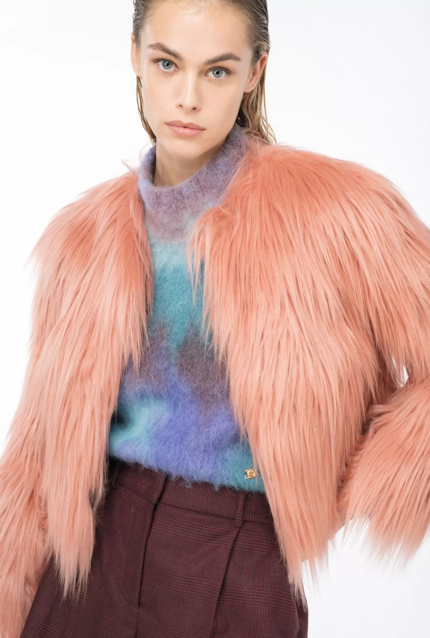 Pinko Giacca faux fur ROSA - CAMMEO Shop